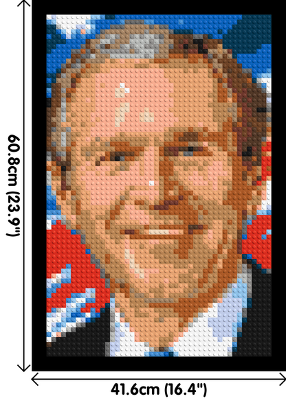 George W. Bush - Brick Art Mosaic Kit 2x3 large