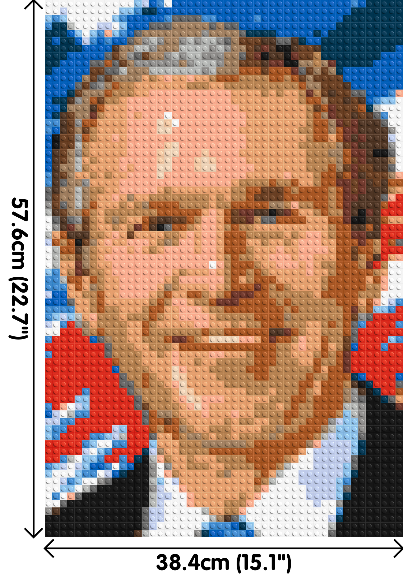 George W. Bush - Brick Art Mosaic Kit 2x3 large