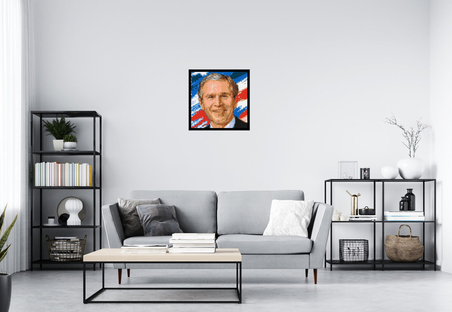 George W. Bush - Brick Art Mosaic Kit 3x3 large