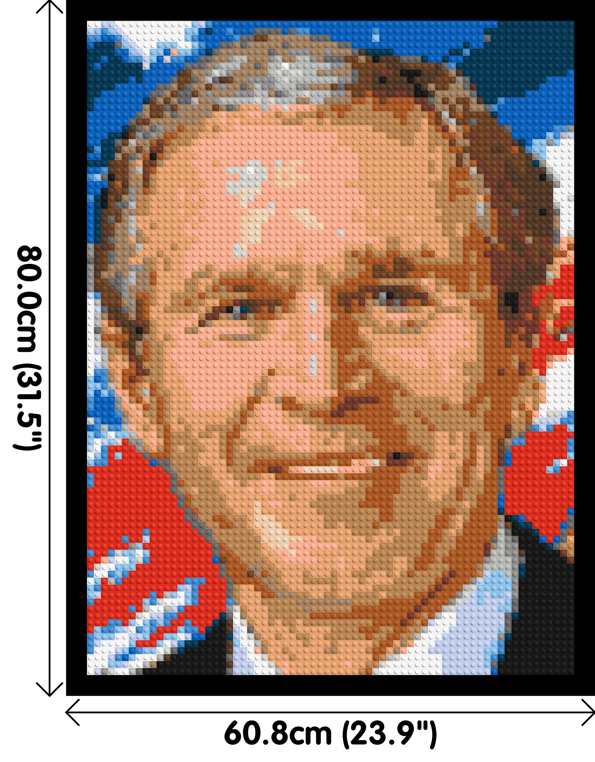 George W. Bush - Brick Art Mosaic Kit 3x4 dimensions with frame