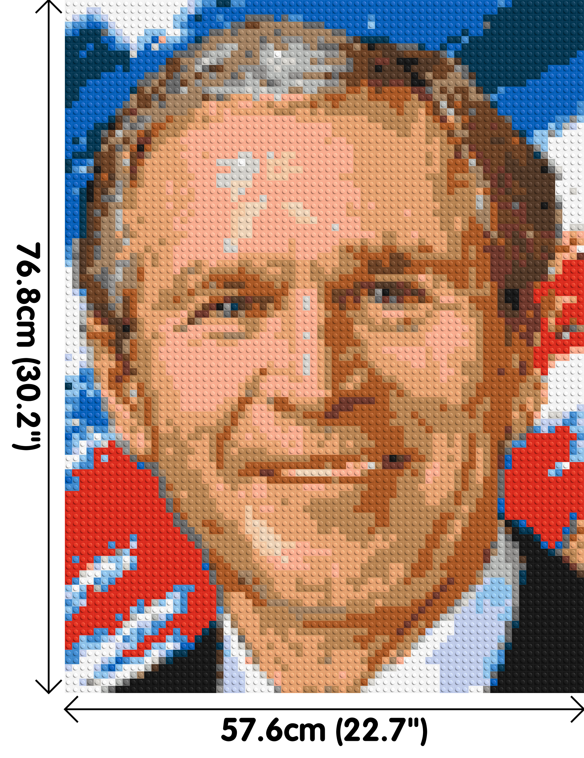George W. Bush - Brick Art Mosaic Kit 3x4 dimensions