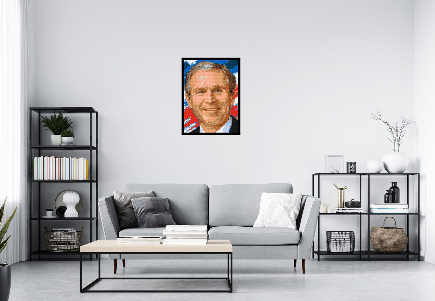 George W. Bush - Brick Art Mosaic Kit 3x4 large