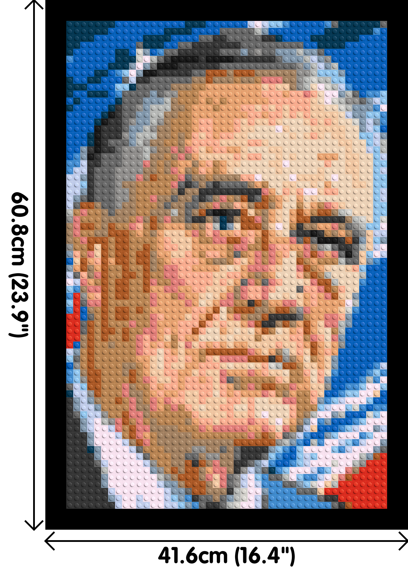 Franklin D. Roosevelt - Brick Art Mosaic Kit  2x3 dimensions with frame