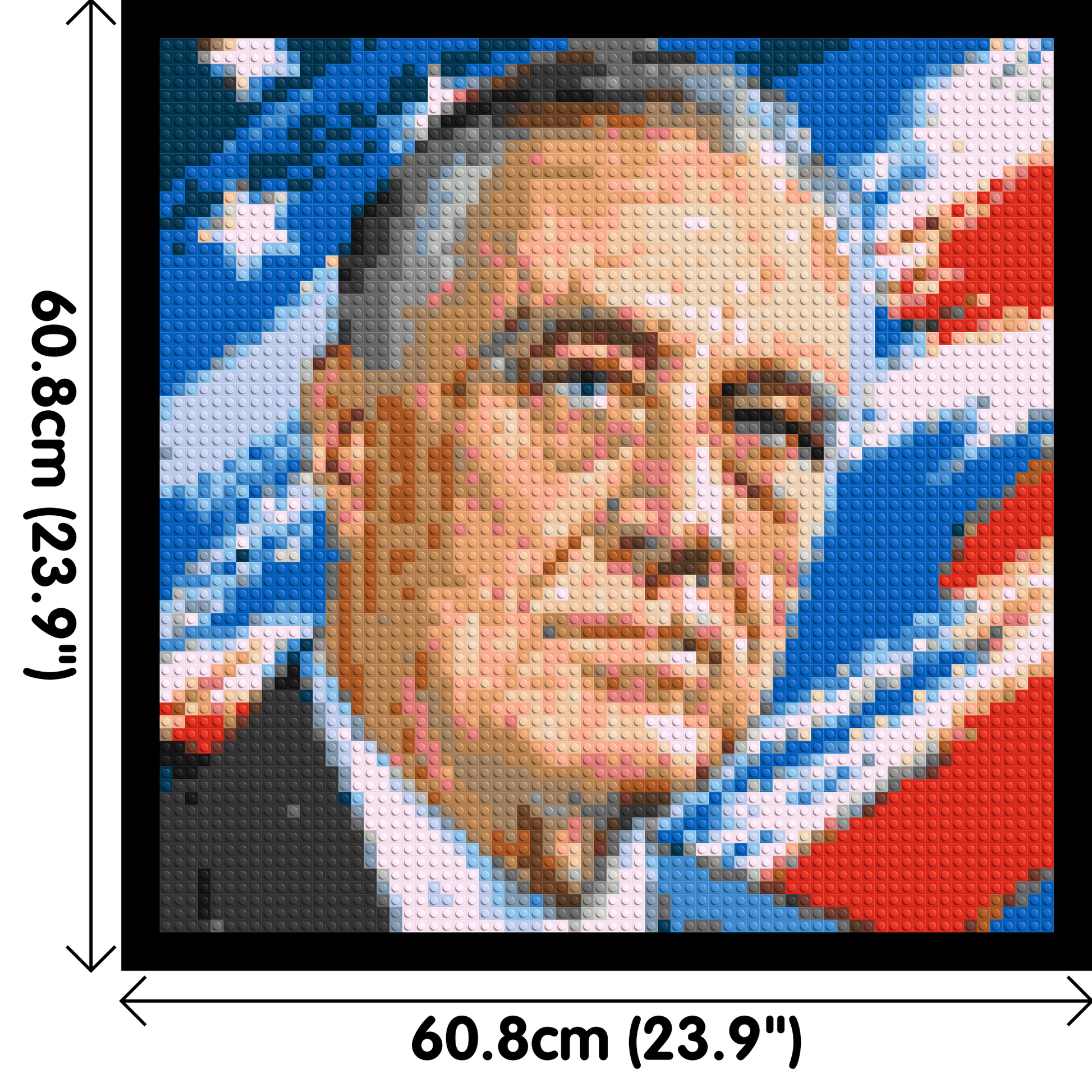 Franklin D. Roosevelt - Brick Art Mosaic Kit  3x3 dimensions with frame