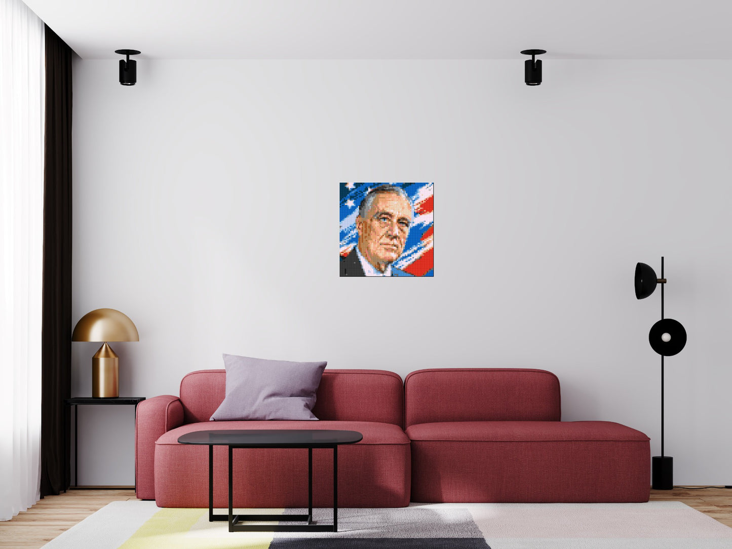 Franklin D. Roosevelt - Brick Art Mosaic Kit  3x3 large