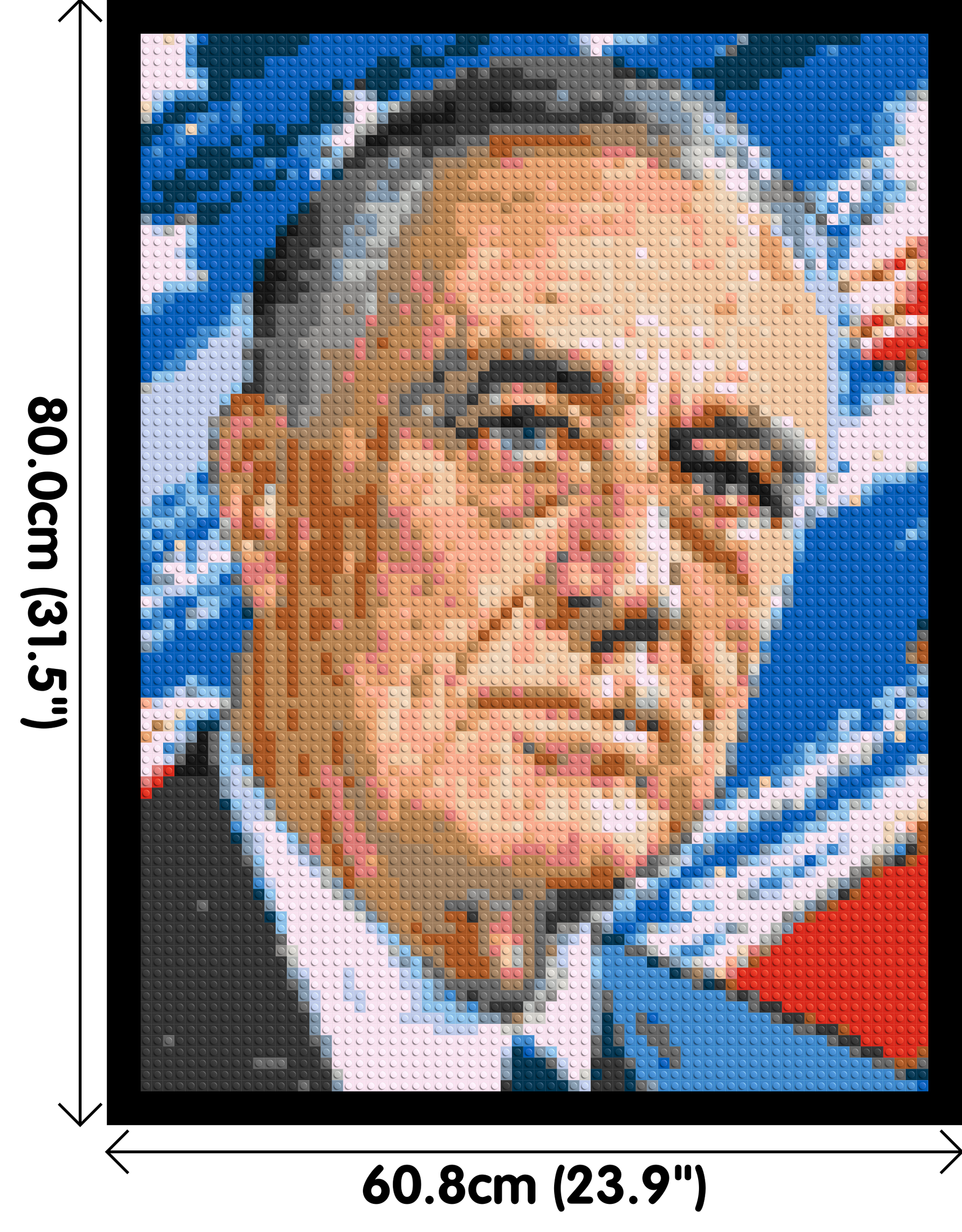 Franklin D. Roosevelt - Brick Art Mosaic Kit  3x4 dimensions with frame