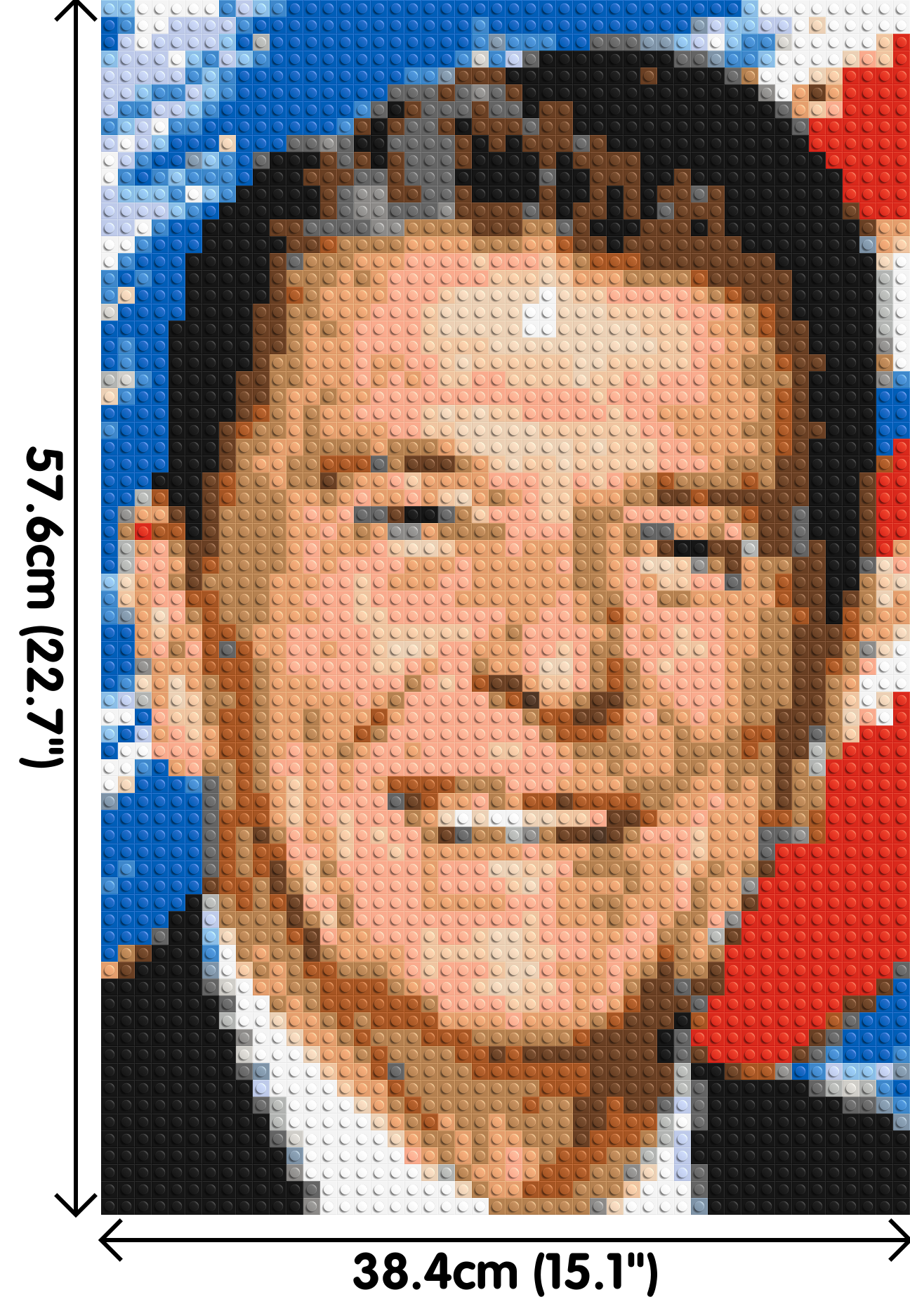 Ronald Reagan - Brick Art Mosaic Kit 2x3 dimensions