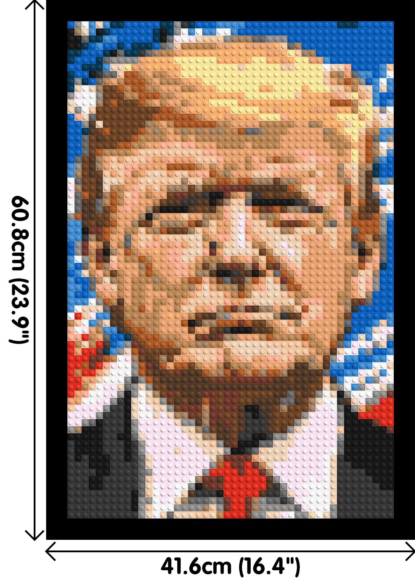 Donald Trump - Brick Art Mosaic Kit 2x3 dimensions with frame