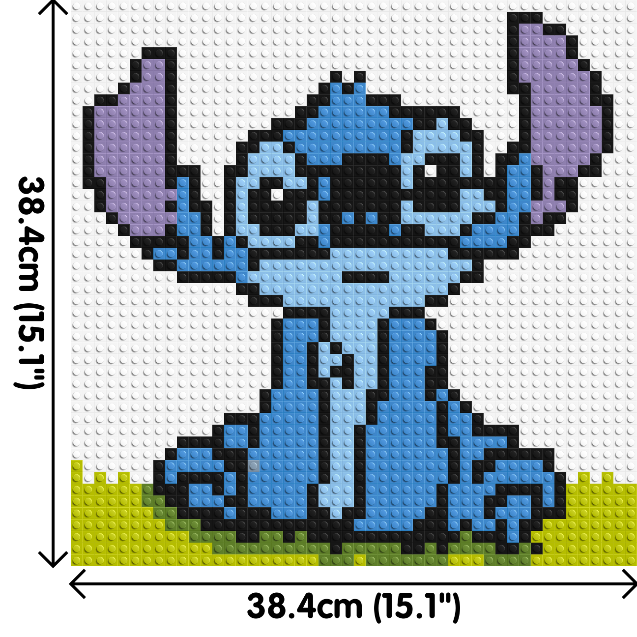 Stitch - Brick Art Mosaic Kit 2x2 dimensions