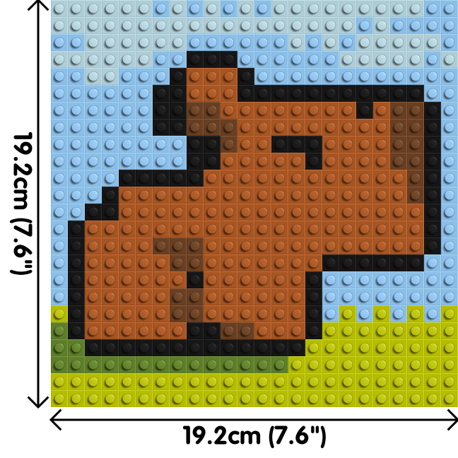 Chill Capybara - Brick Art Mosaic Kit 1x1 dimensions