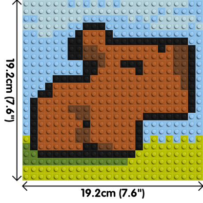 Chill Capybara - Brick Art Mosaic Kit 1x1 large