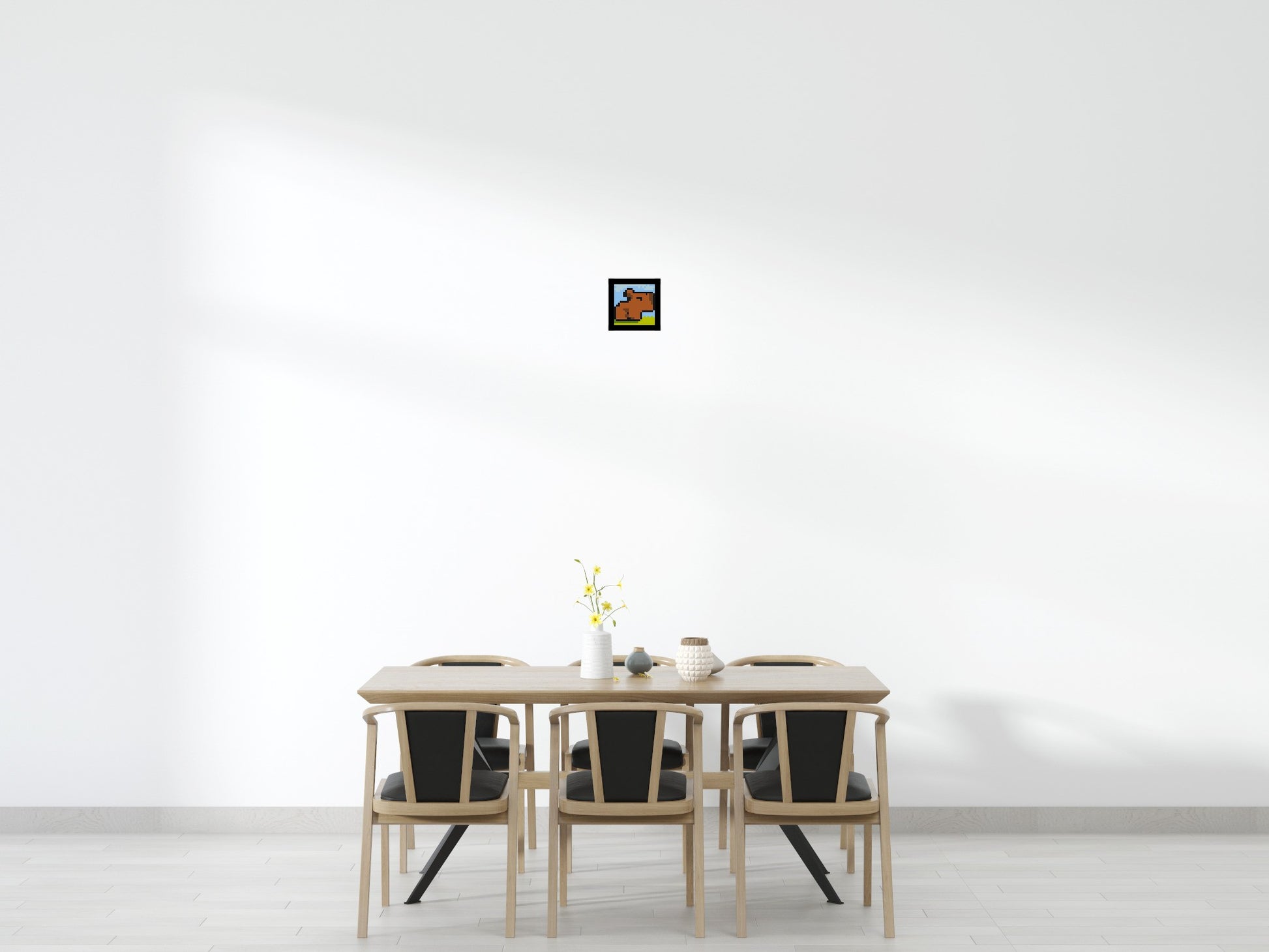 Chill Capybara - Brick Art Mosaic Kit 1x1 scene with frame