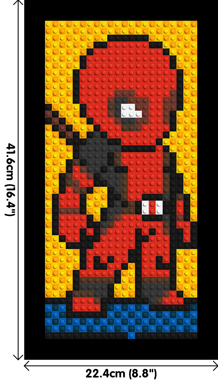 Deadpool #2 - Brick Art Mosaic Kit 1x2 dimensions with frame