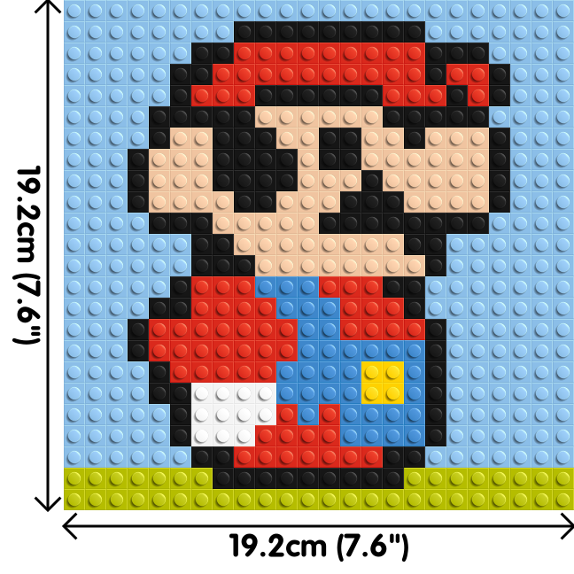 Mario #3 - Brick Art Mosaic Kit 1x1 dimensions