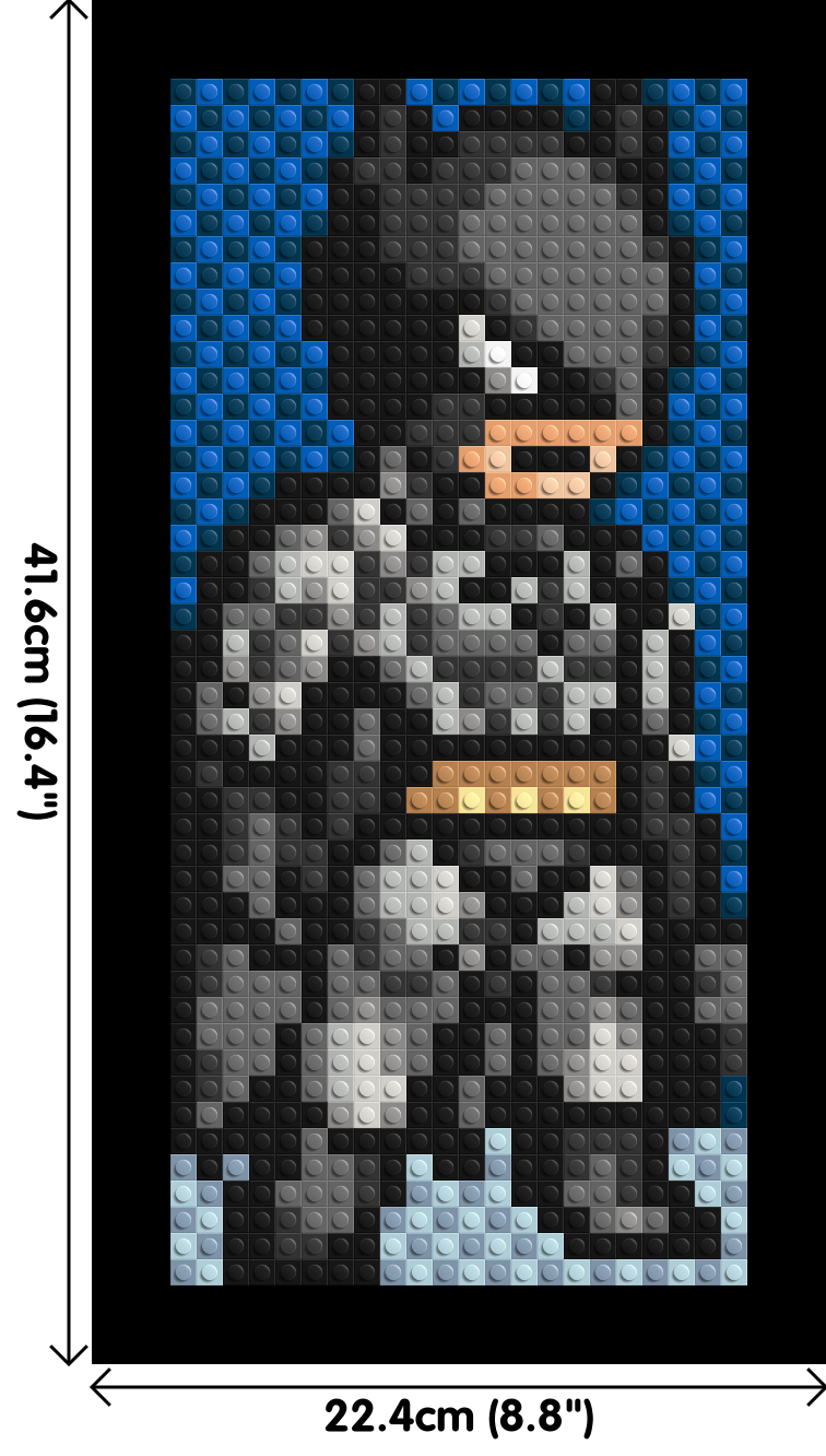 Batman #2 - Brick Art Mosaic Kit 1x2 large