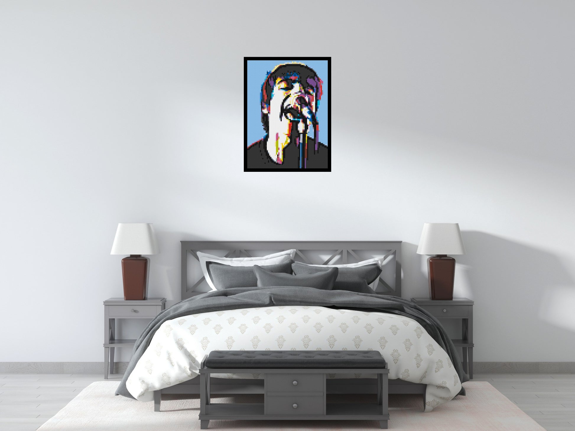Liam Gallagher (Oasis) - Brick Art Mosaic Kit 3x4 scene with frame