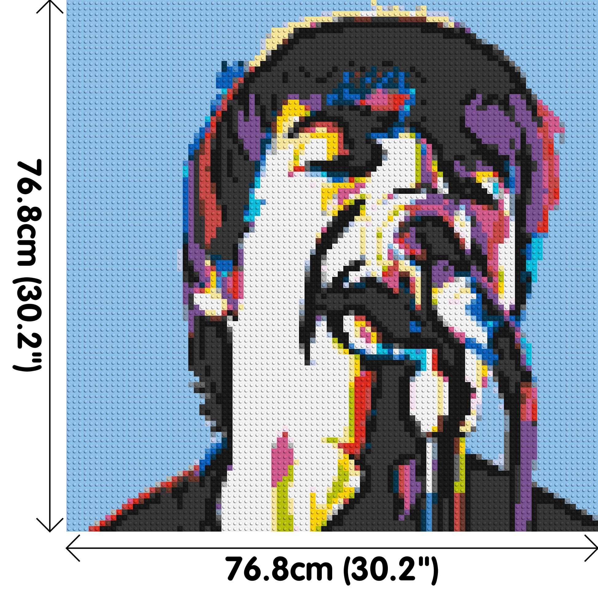 Liam Gallagher (Oasis) - Brick Art Mosaic Kit 4x4 dimensions