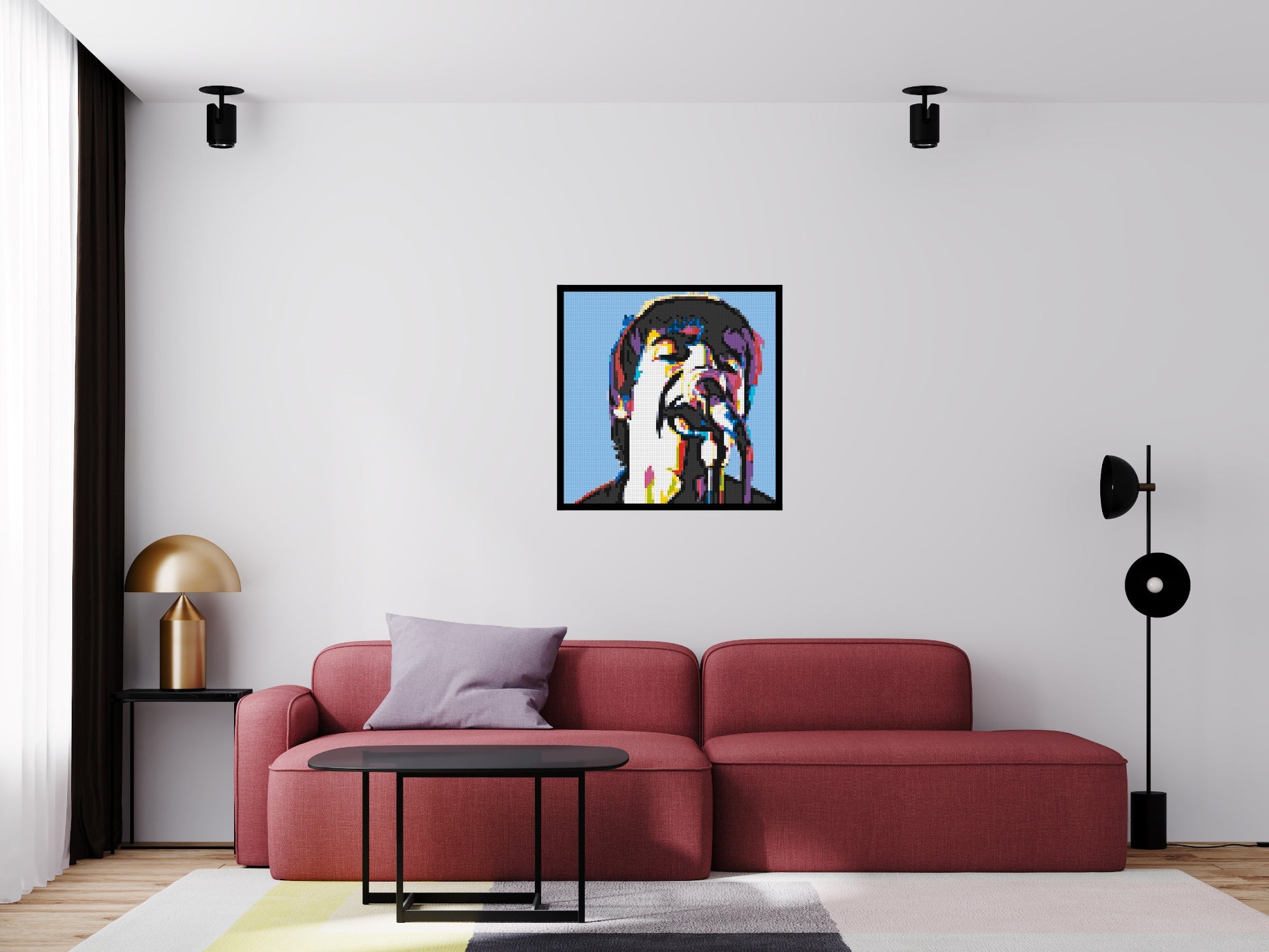 Liam Gallagher (Oasis) - Brick Art Mosaic Kit 4x4 scene with frame