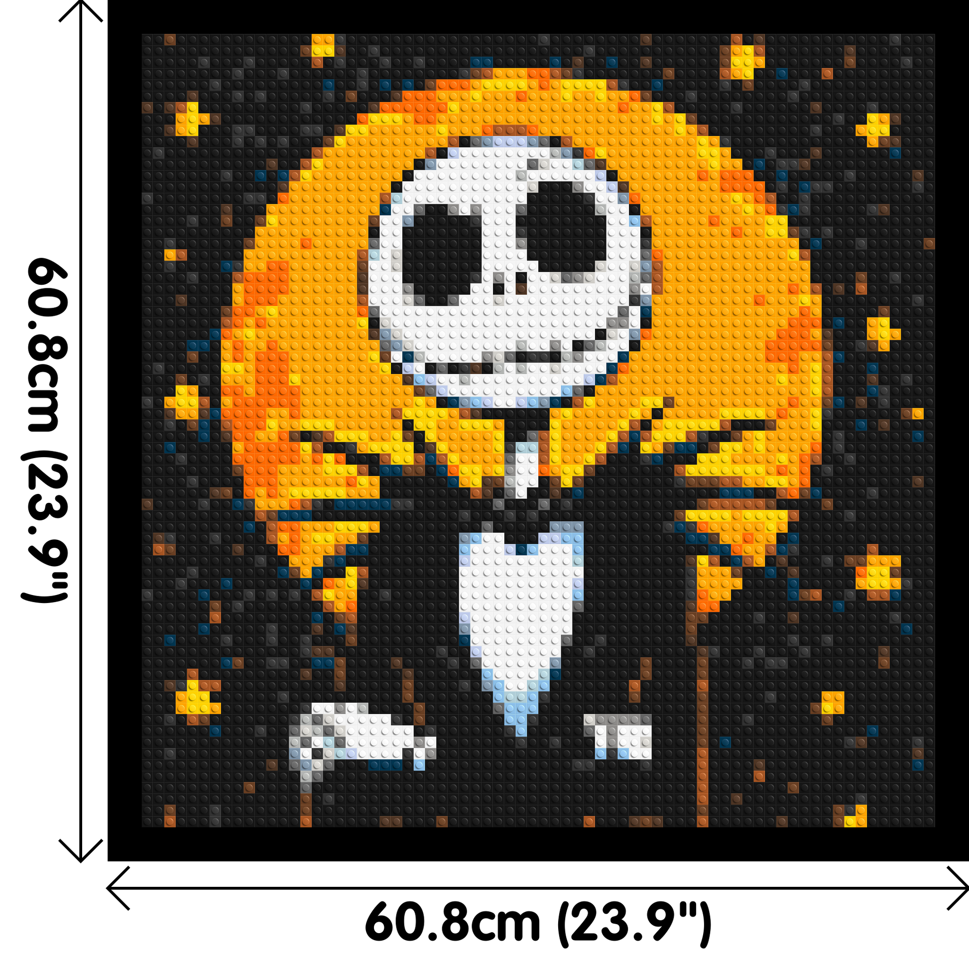 Jack Skellington - Brick Art Mosaic Kit 3x3 dimensions with frame