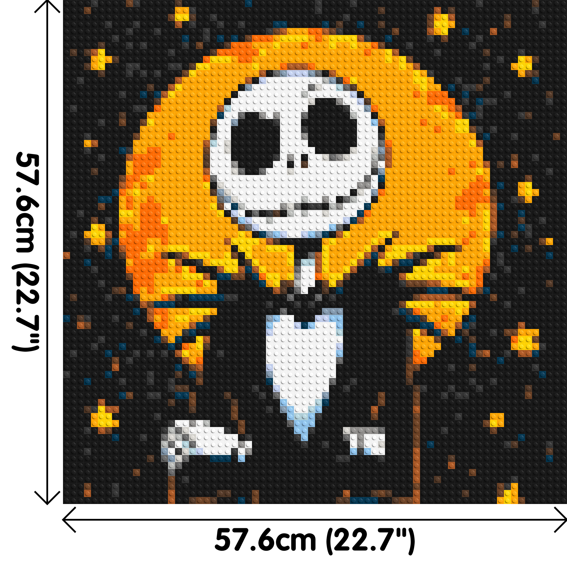 Jack Skellington - Brick Art Mosaic Kit 3x3 dimensions