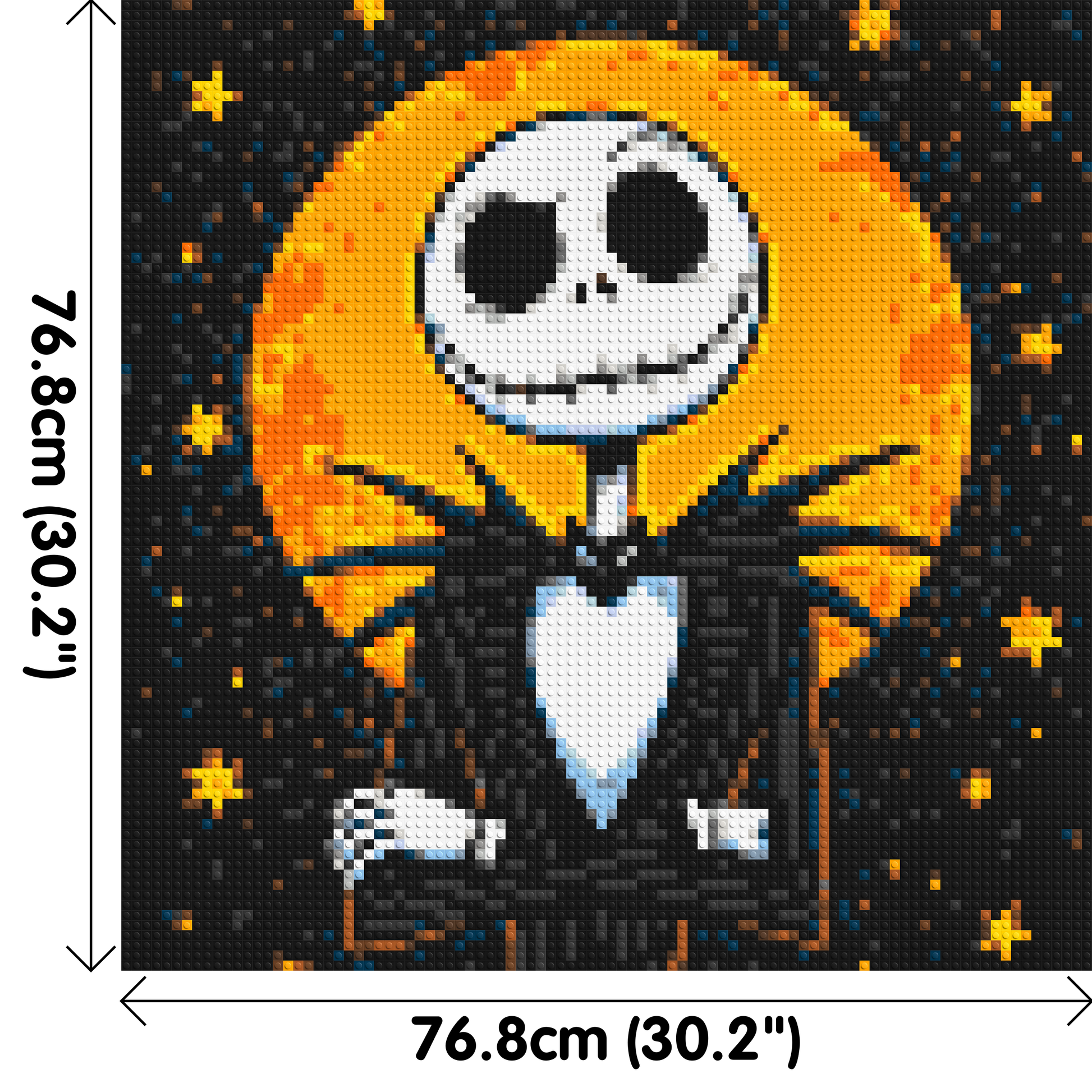 Jack Skellington - Brick Art Mosaic Kit 4x4 dimensions