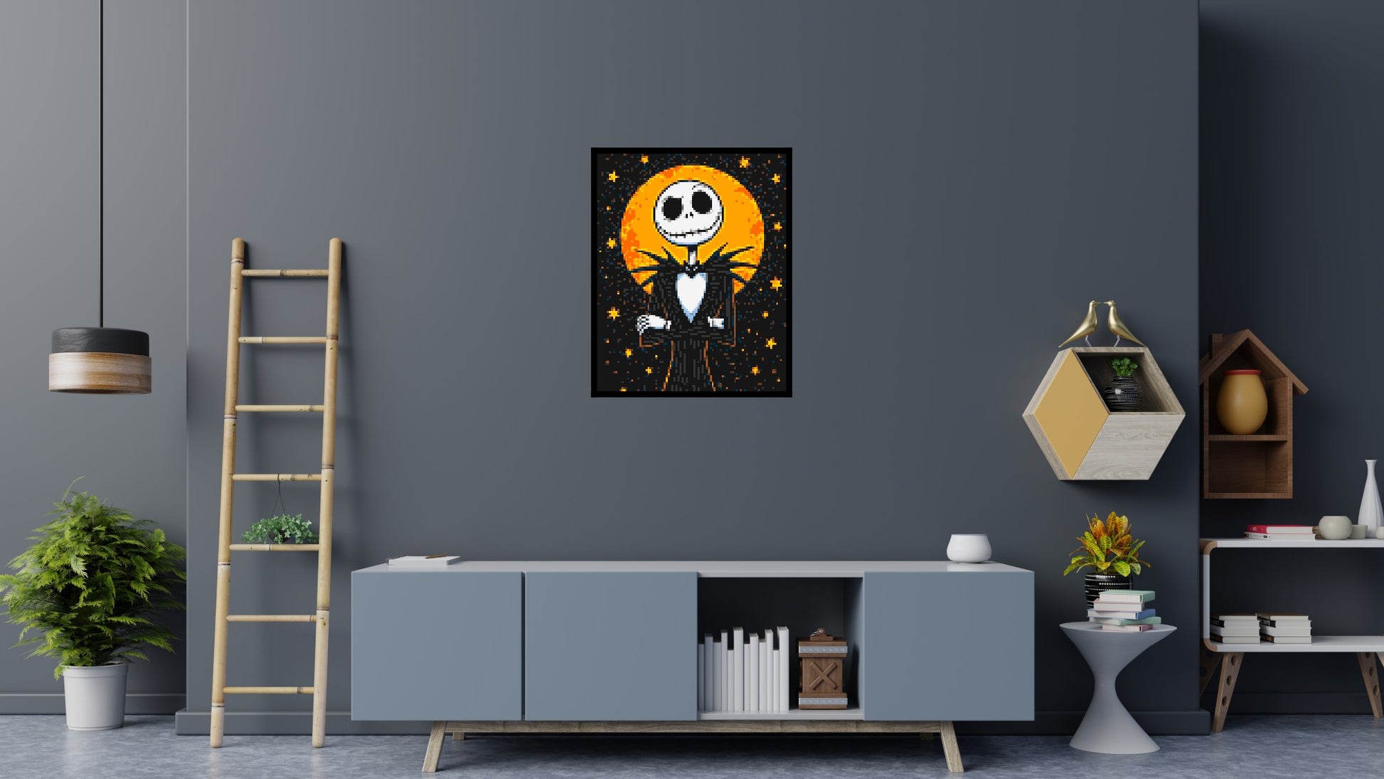 Jack Skellington - Brick Art Mosaic Kit 4x5 scene with frame