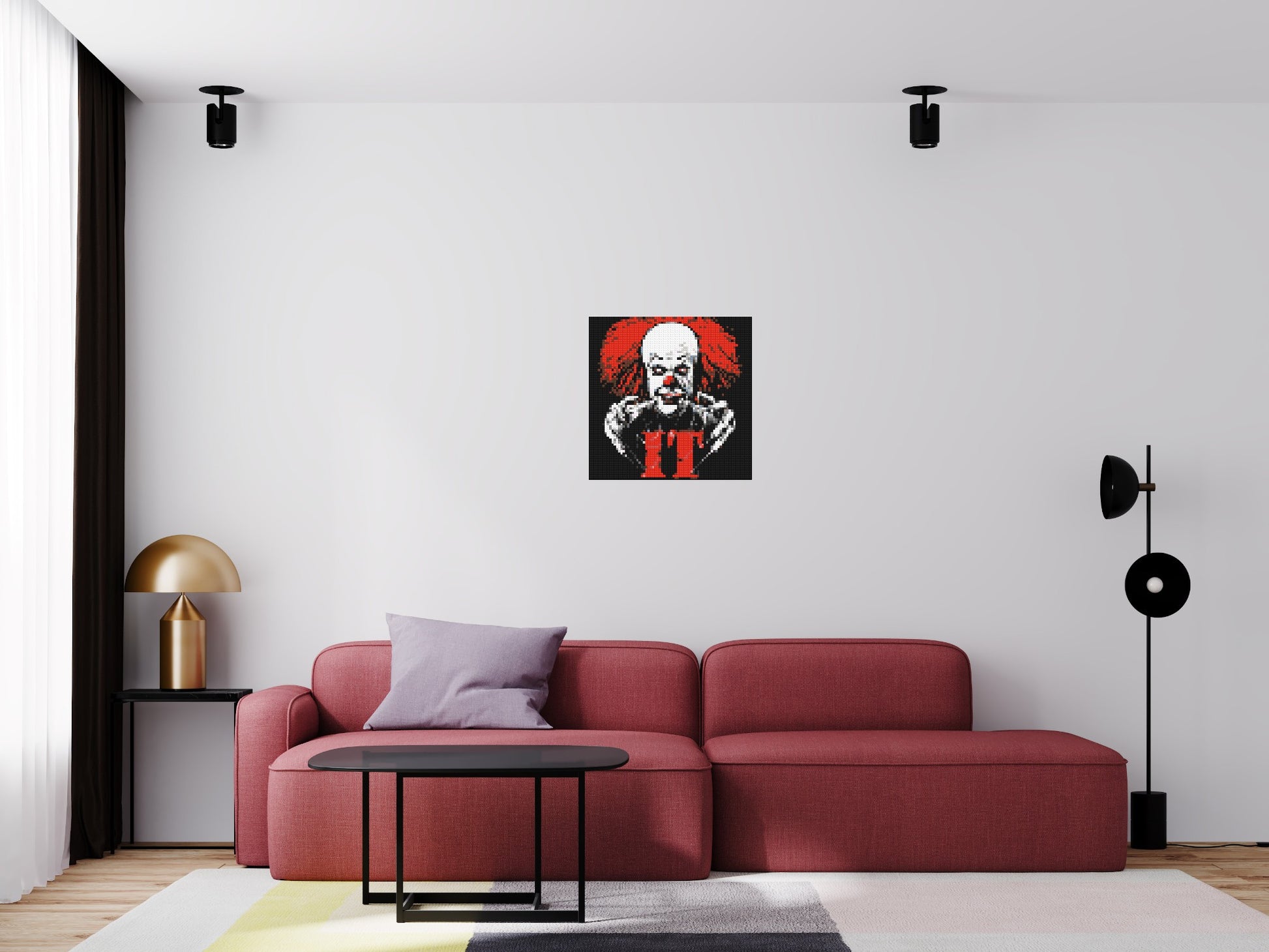 Pennywise (IT) - Brick Art Mosaic Kit 3x3 scene