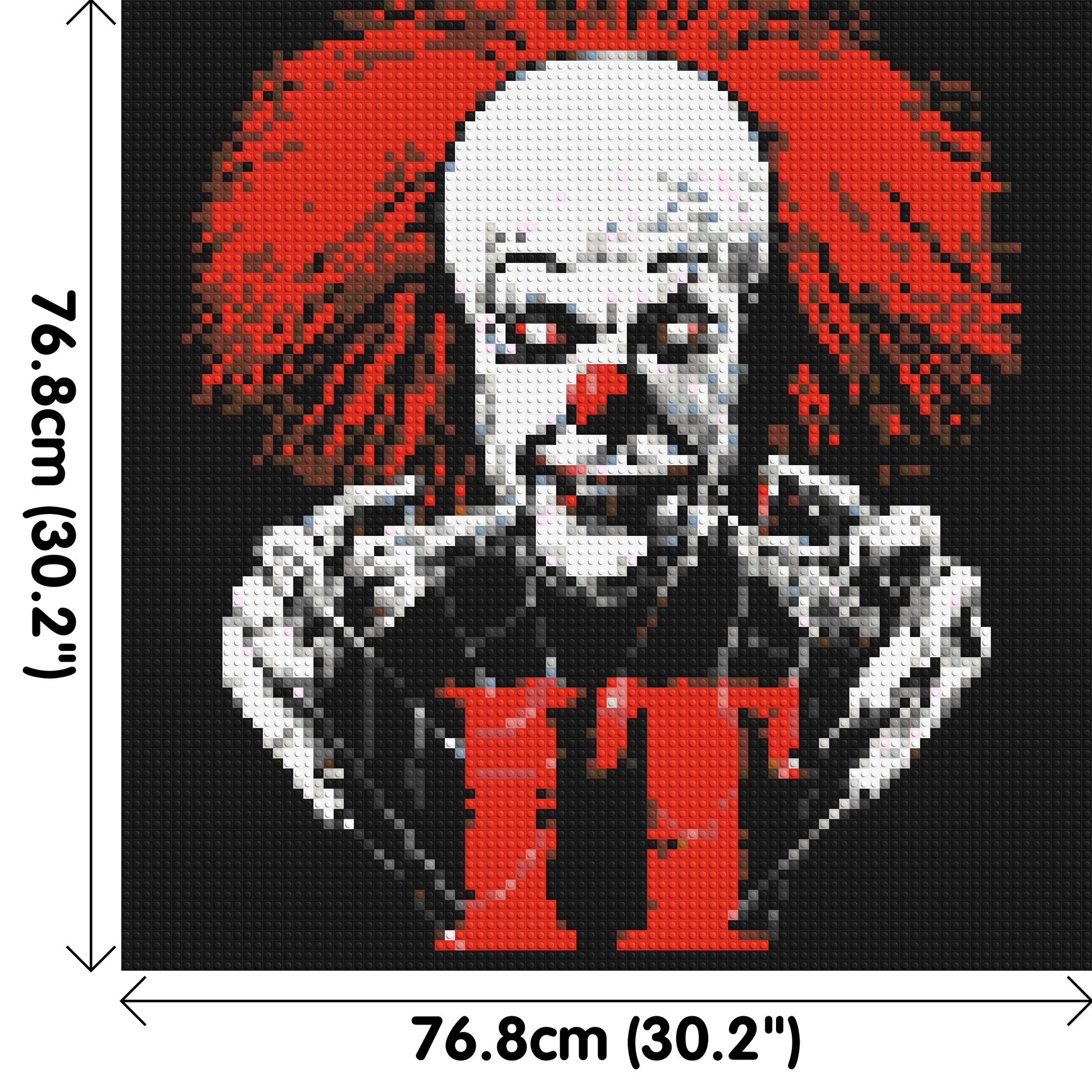Pennywise (IT) - Brick Art Mosaic Kit 4x4 dimensions