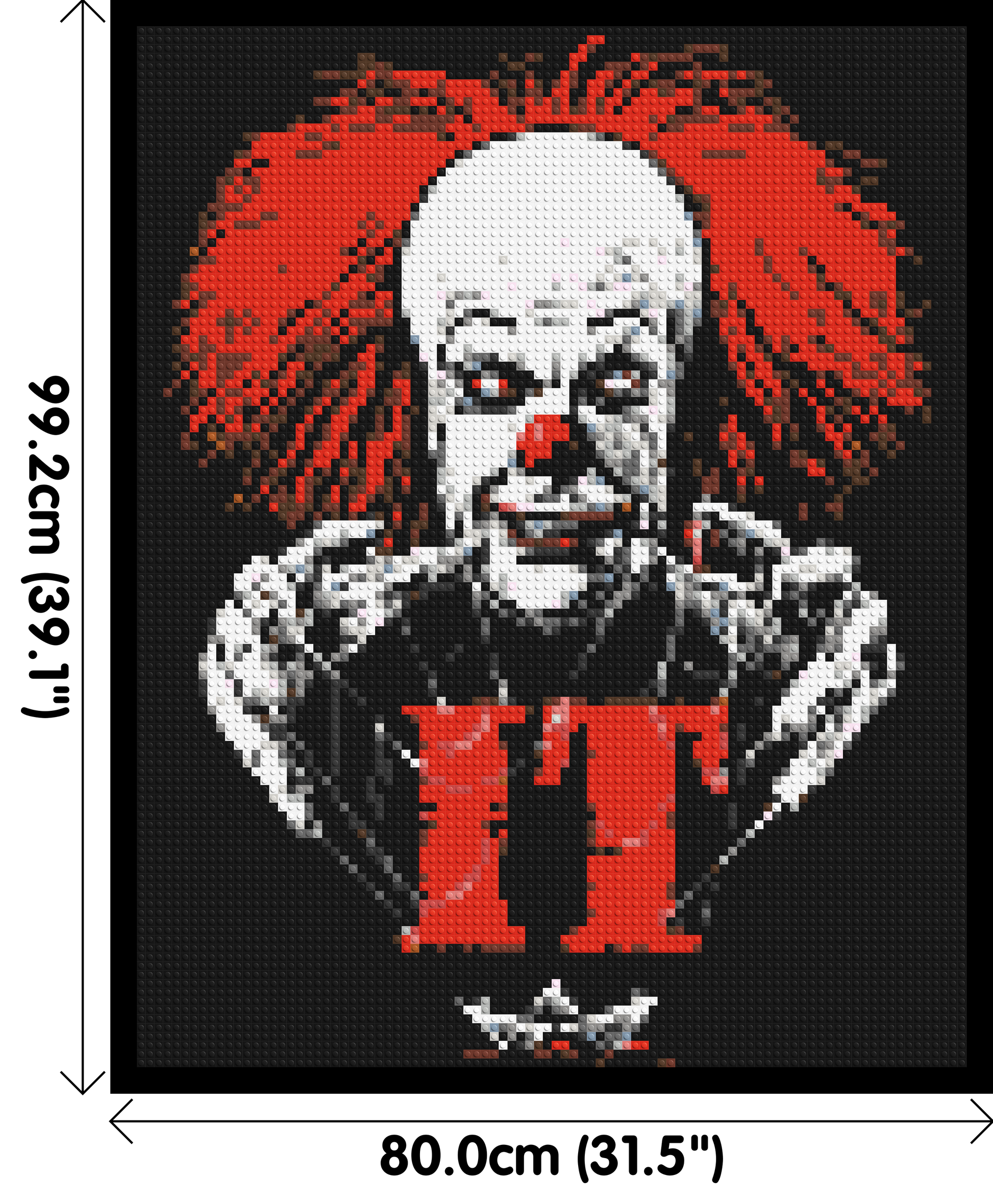 Pennywise (IT) - Brick Art Mosaic Kit 4x5 dimensions with frame
