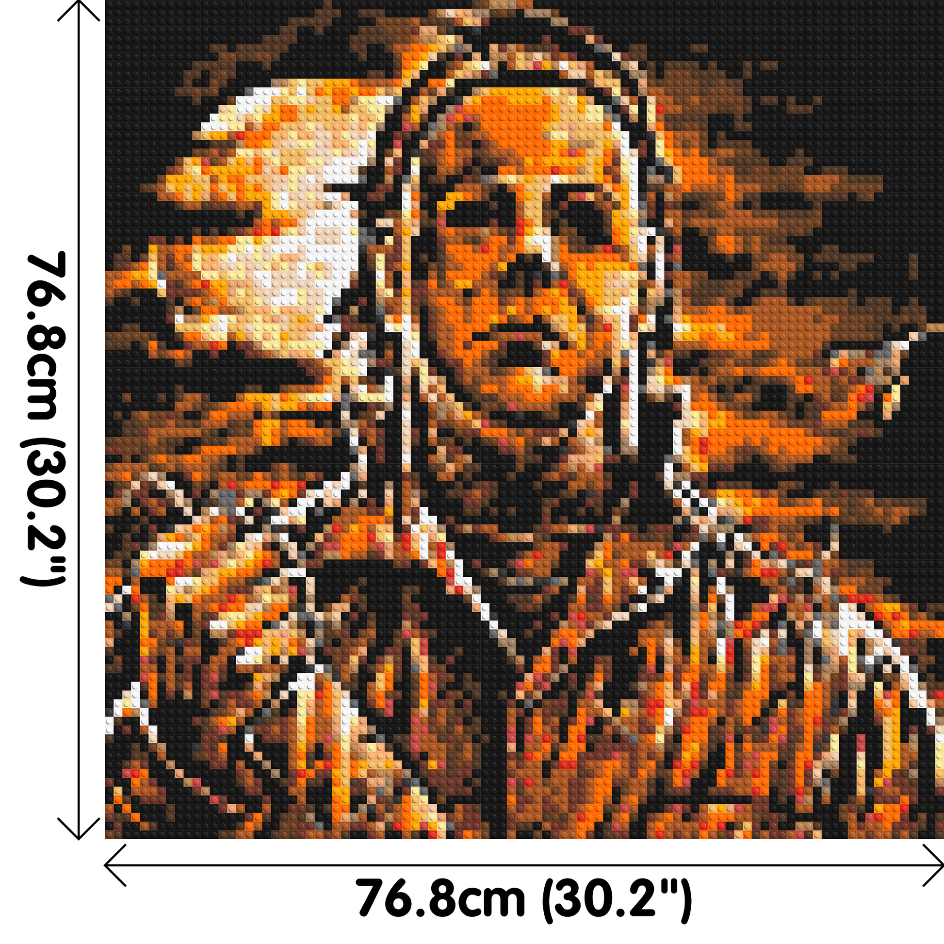 Michael Myers (Halloween) - Brick Art Mosaic Kit 4x4 dimensions
