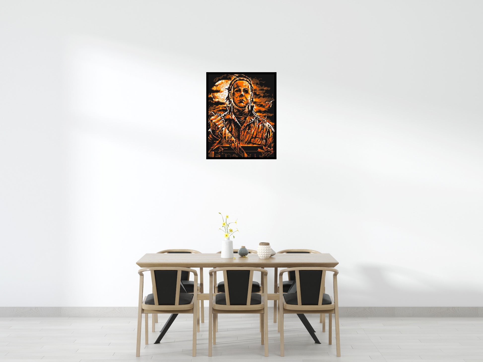 Michael Myers (Halloween) - Brick Art Mosaic Kit 4x5 scene with frame