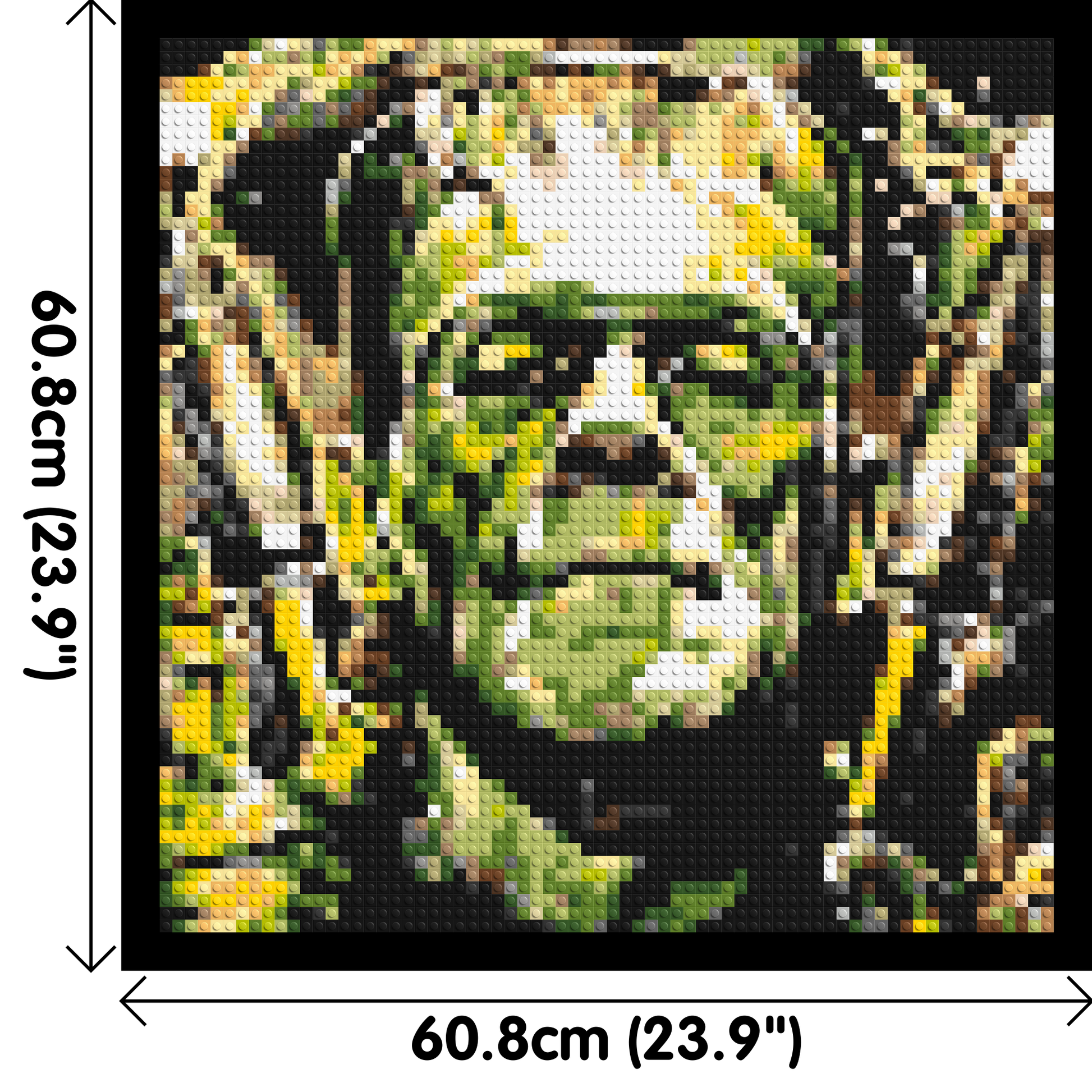 Frankenstein (Boris Karloff) - Brick Art Mosaic Kit 3x3 dimensions with frame