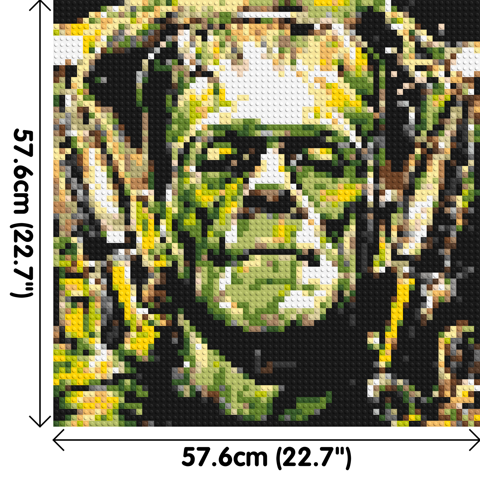 Frankenstein (Boris Karloff) - Brick Art Mosaic Kit 3x3 dimensions