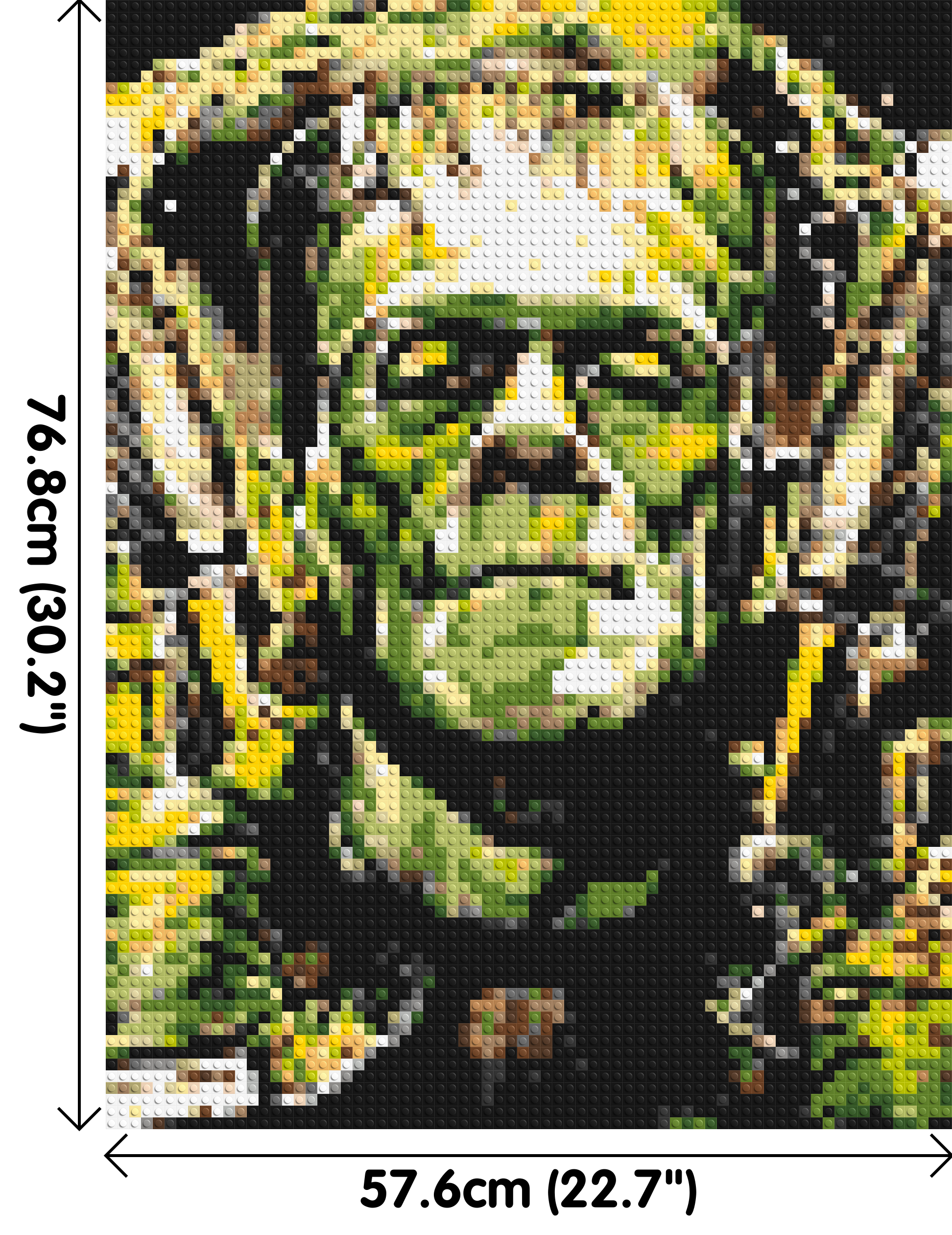 Frankenstein (Boris Karloff) - Brick Art Mosaic Kit 3x4 dimensions