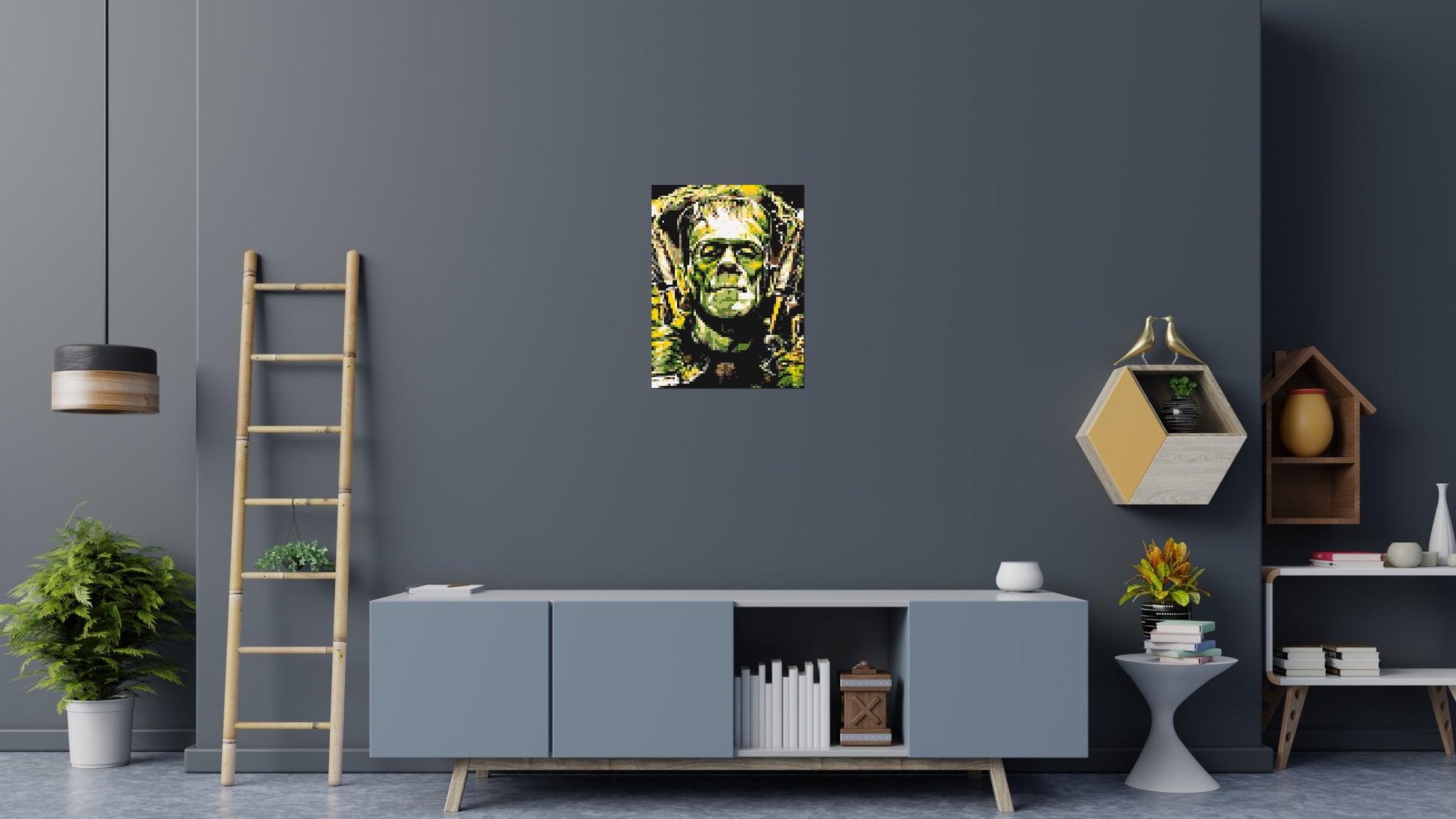 Frankenstein (Boris Karloff) - Brick Art Mosaic Kit 3x4 scene