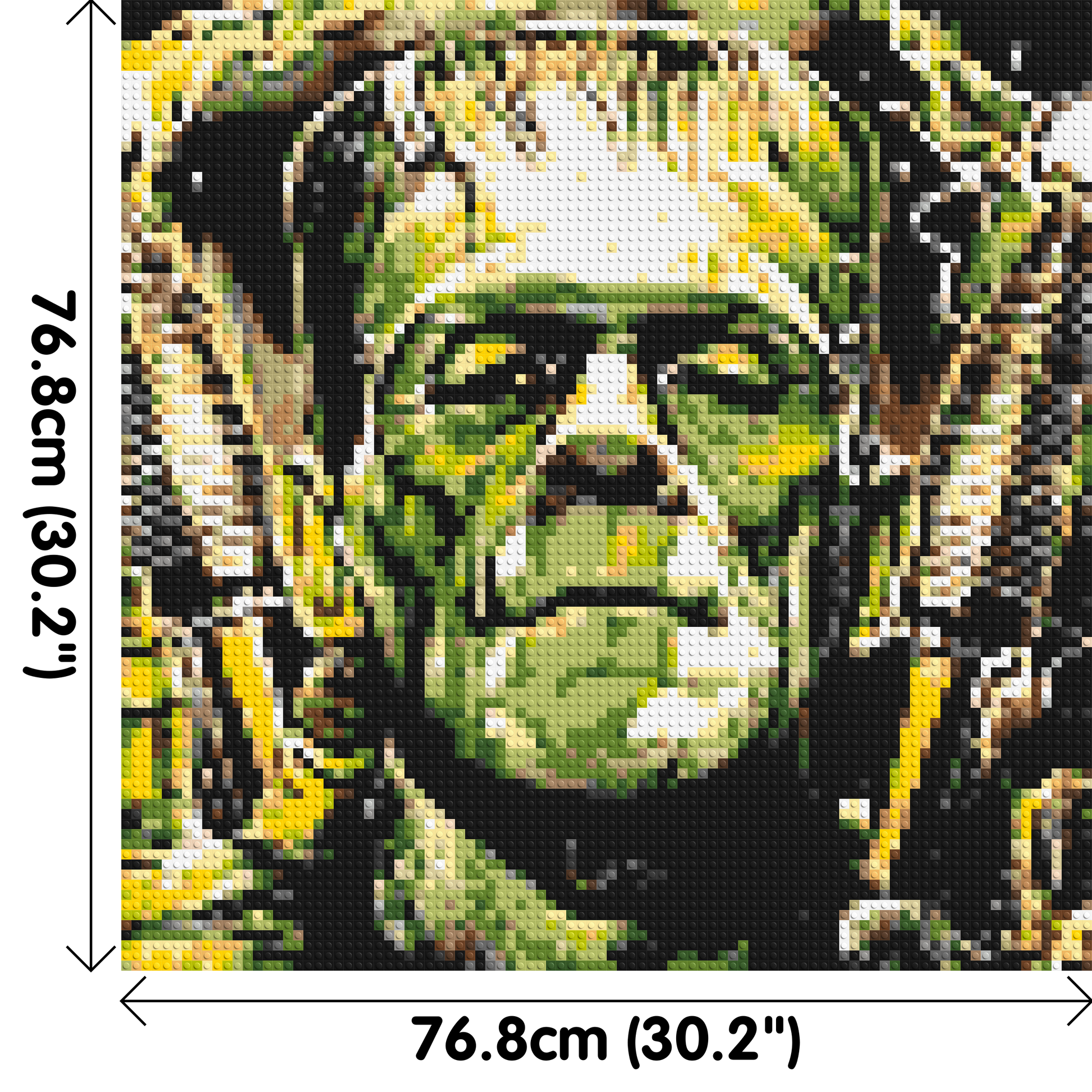 Frankenstein (Boris Karloff) - Brick Art Mosaic Kit 4x4 dimensions