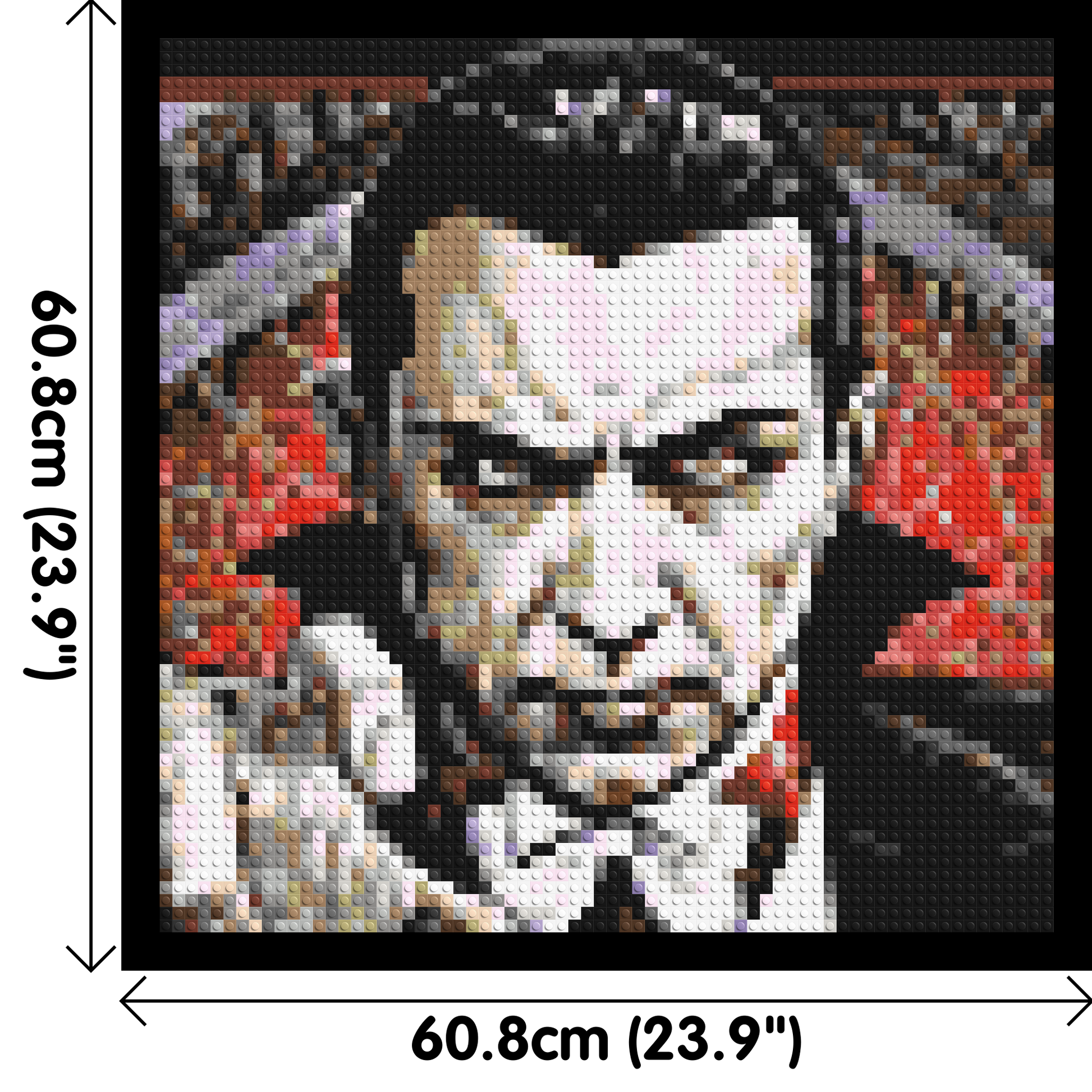 Dracula (Bela Lugosi) - Brick Art Mosaic Kit 3x3 dimensions with frame