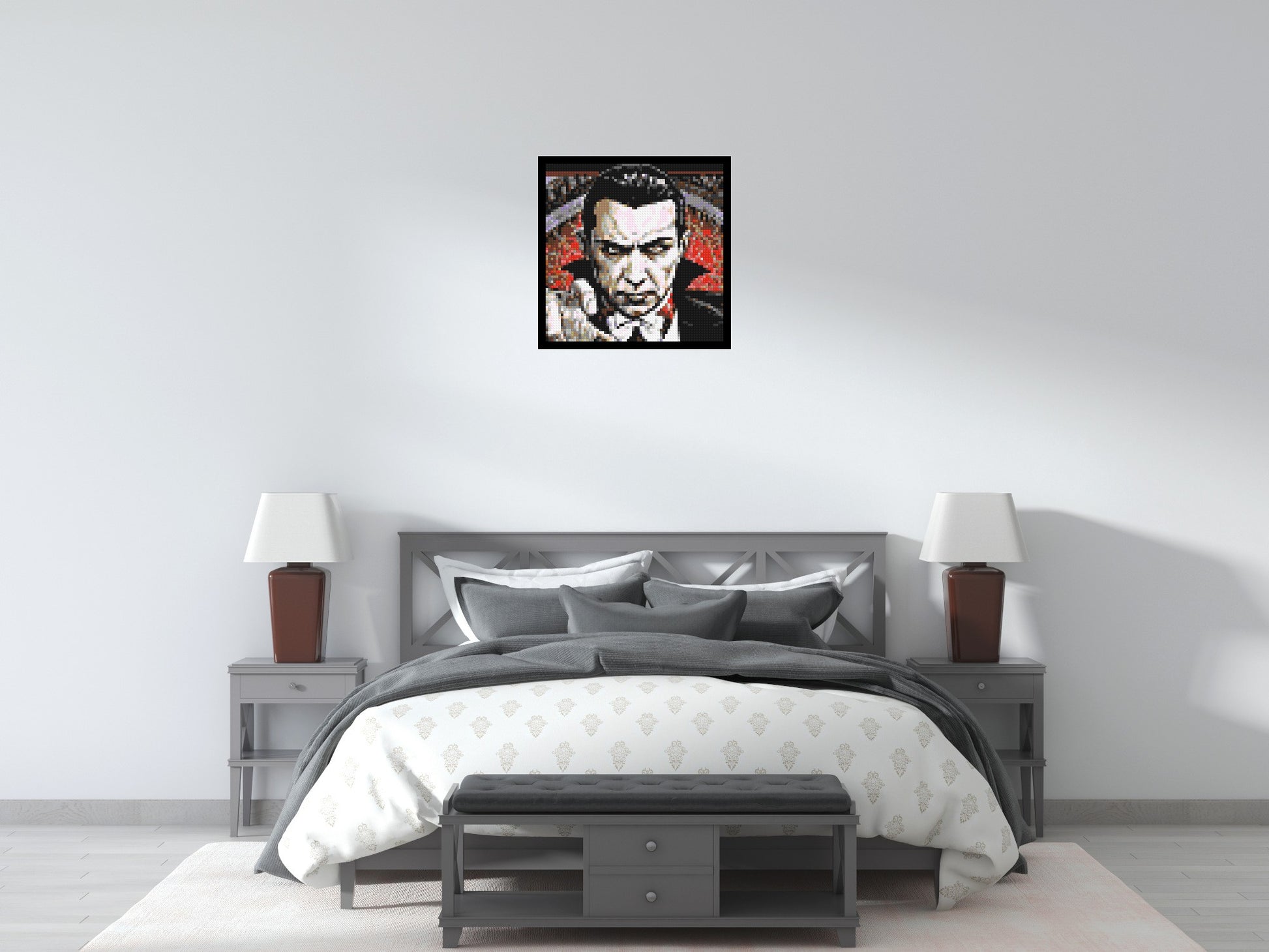 Dracula (Bela Lugosi) - Brick Art Mosaic Kit 3x3 scene with frame