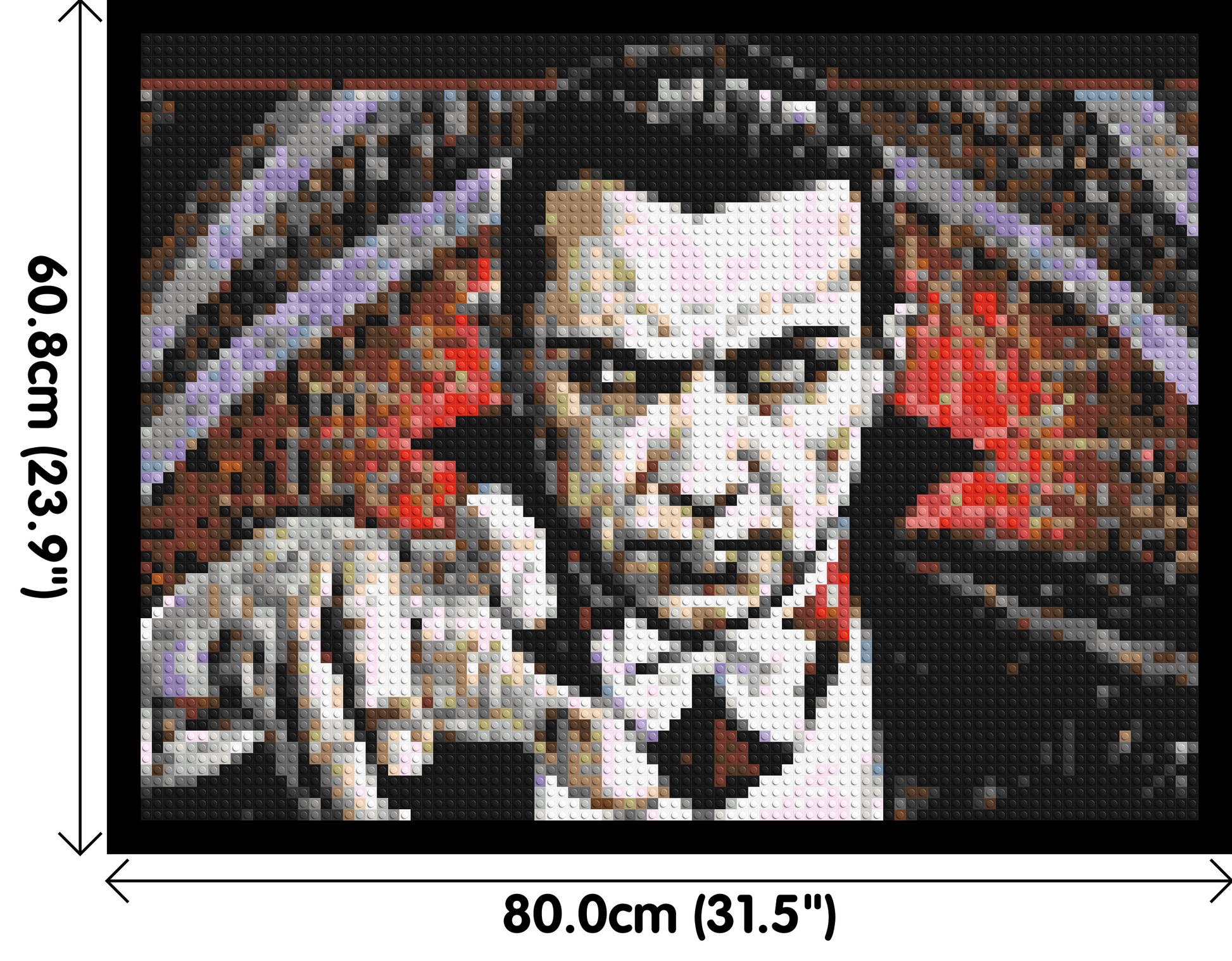 Dracula (Bela Lugosi) - Brick Art Mosaic Kit 4x3 dimensions with frame