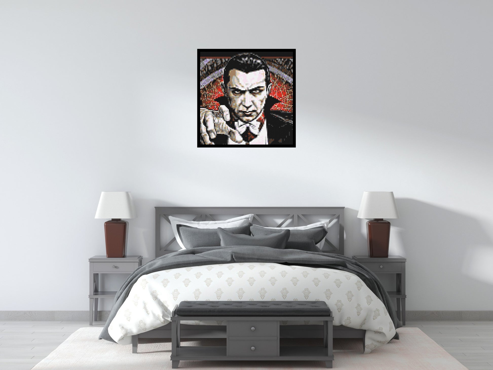 Dracula (Bela Lugosi) - Brick Art Mosaic Kit 4x4 scene with frame