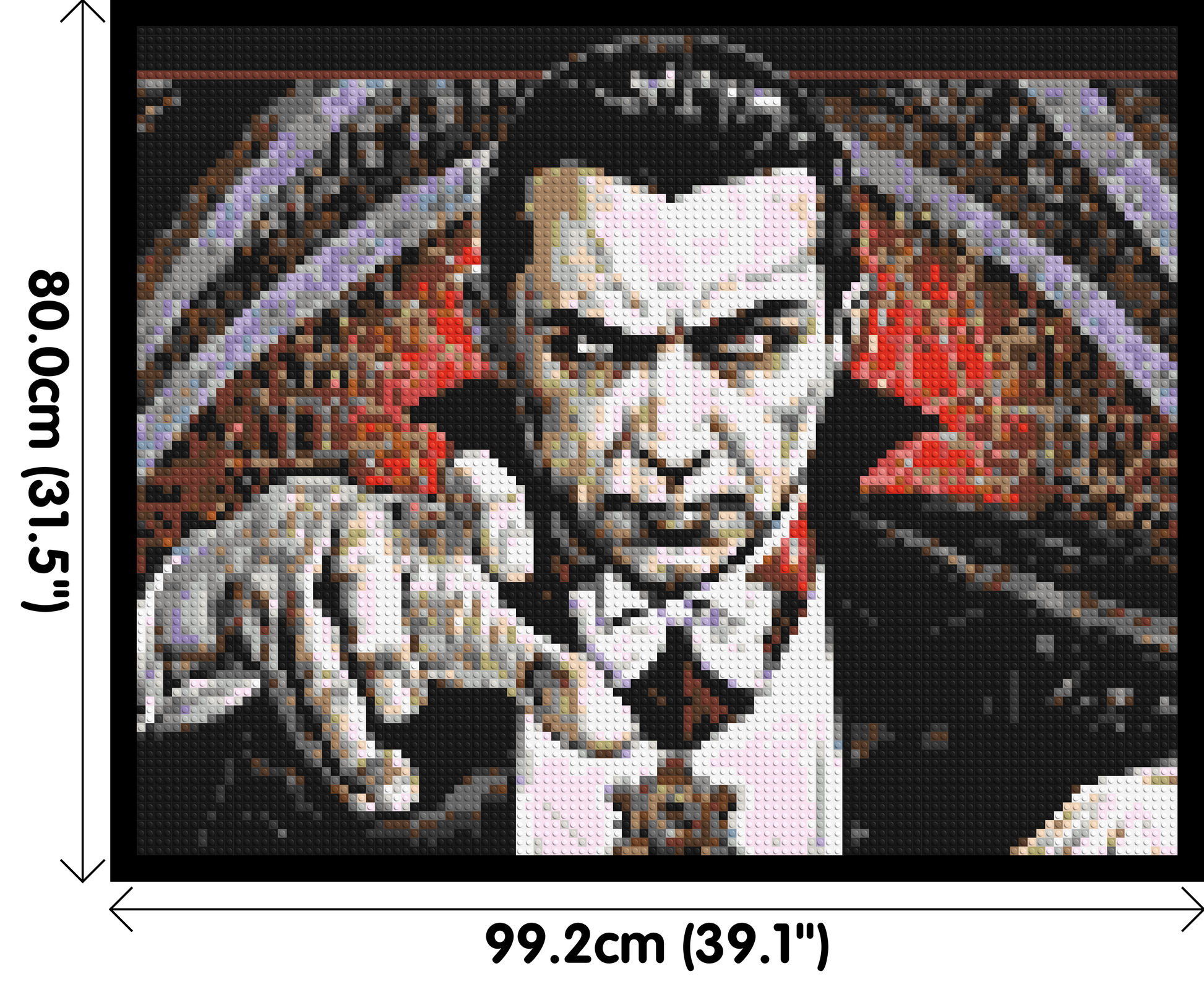 Dracula (Bela Lugosi) - Brick Art Mosaic Kit 5x4 dimensions with frame