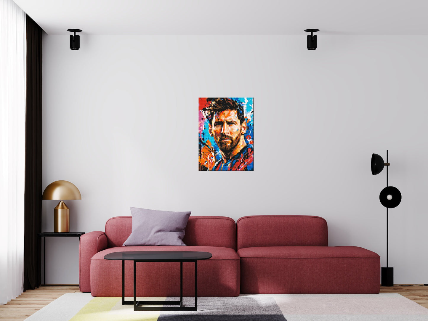 Lionel Messi Urban Pop - Brick Art Mosaic Kit 3x4 large