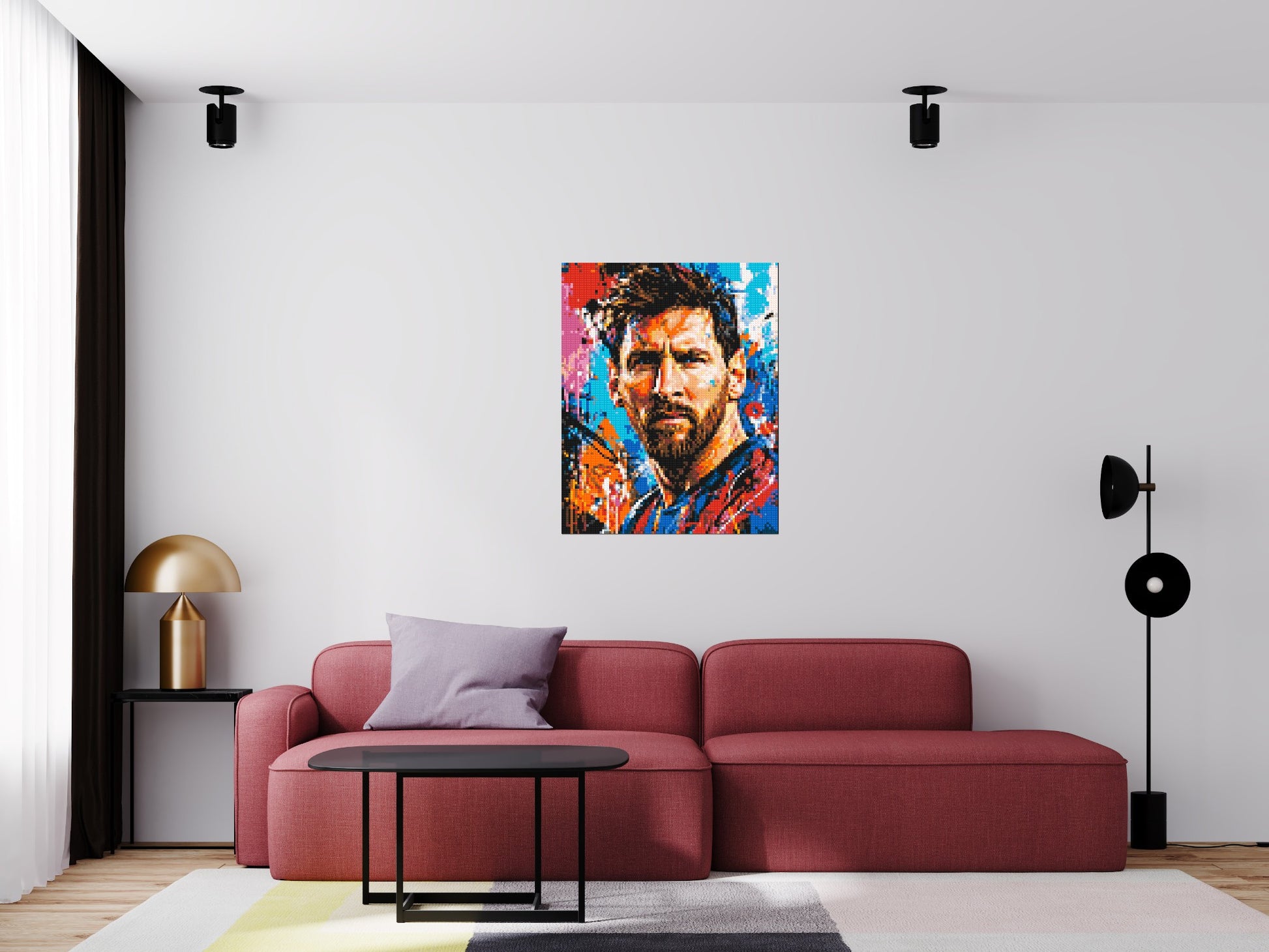 Lionel Messi Urban Pop - Brick Art Mosaic Kit 4x5 scene