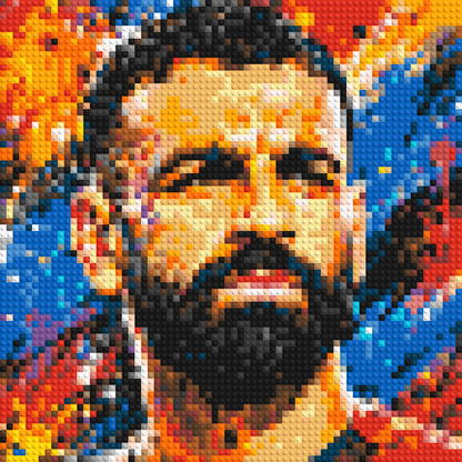 Mohamed Salah Urban Pop - Brick Art Mosaic Kit 3x3 large