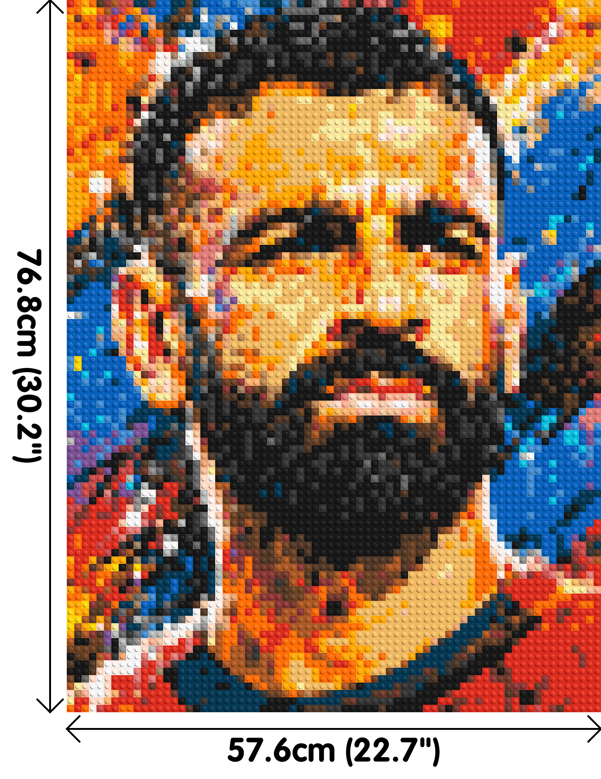 Mohamed Salah Urban Pop - Brick Art Mosaic Kit 3x4 dimensions