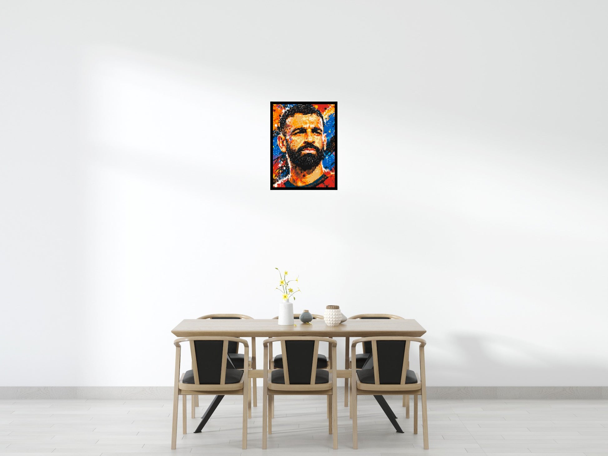 Mohamed Salah Urban Pop - Brick Art Mosaic Kit 3x4 scene with frame