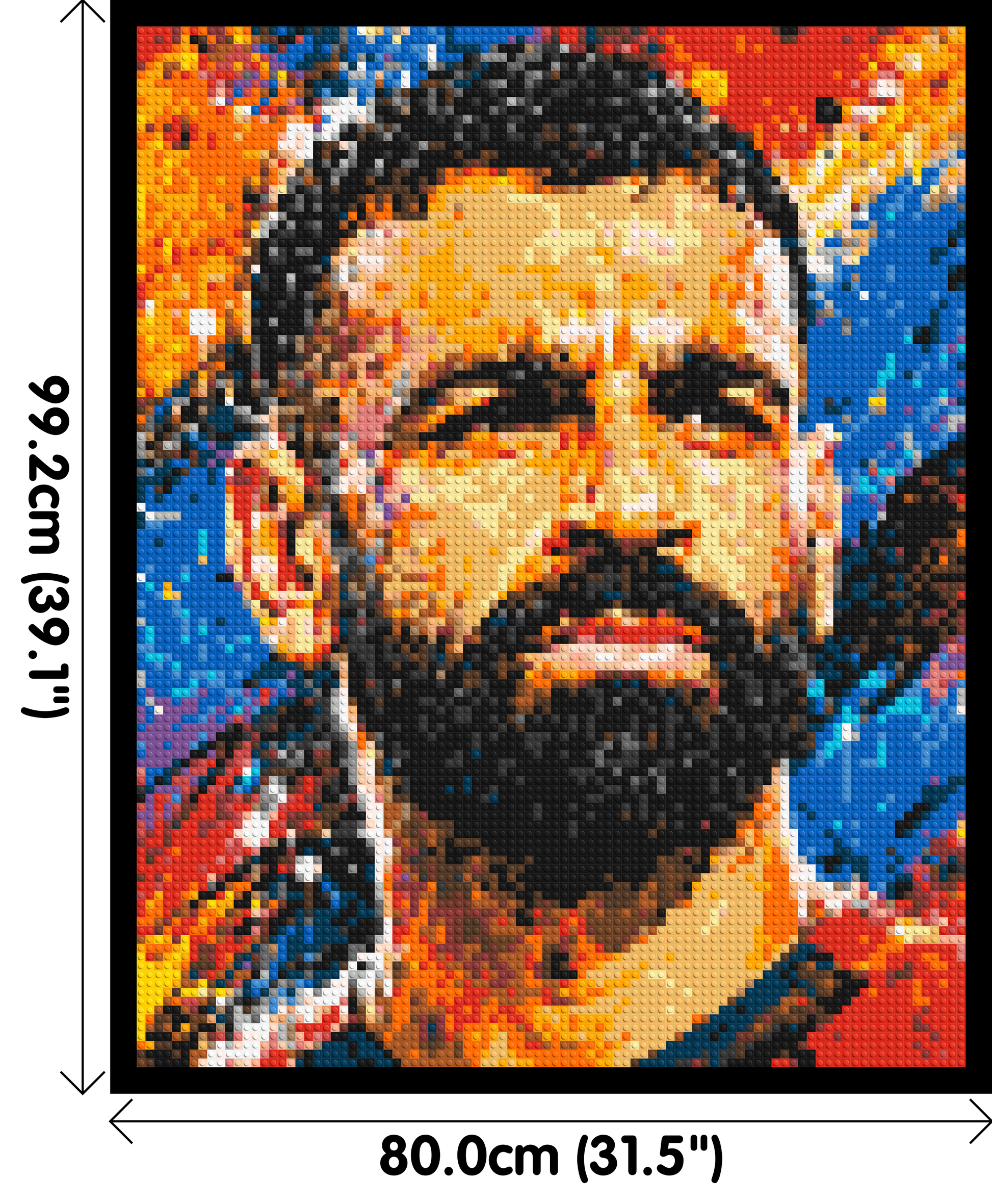 Mohamed Salah Urban Pop - Brick Art Mosaic Kit 4x5 dimensions with frame