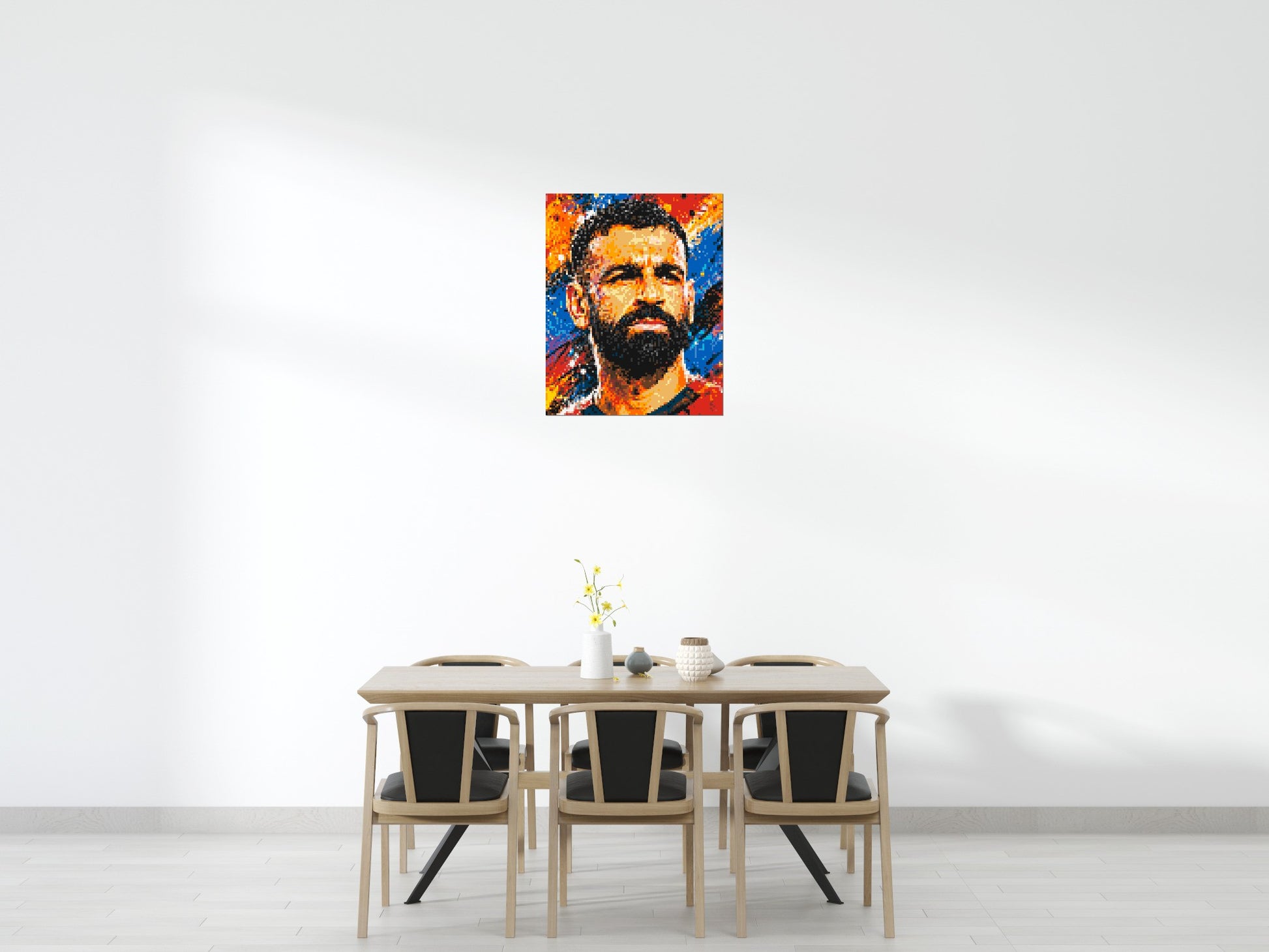 Mohamed Salah Urban Pop - Brick Art Mosaic Kit 4x5 scene