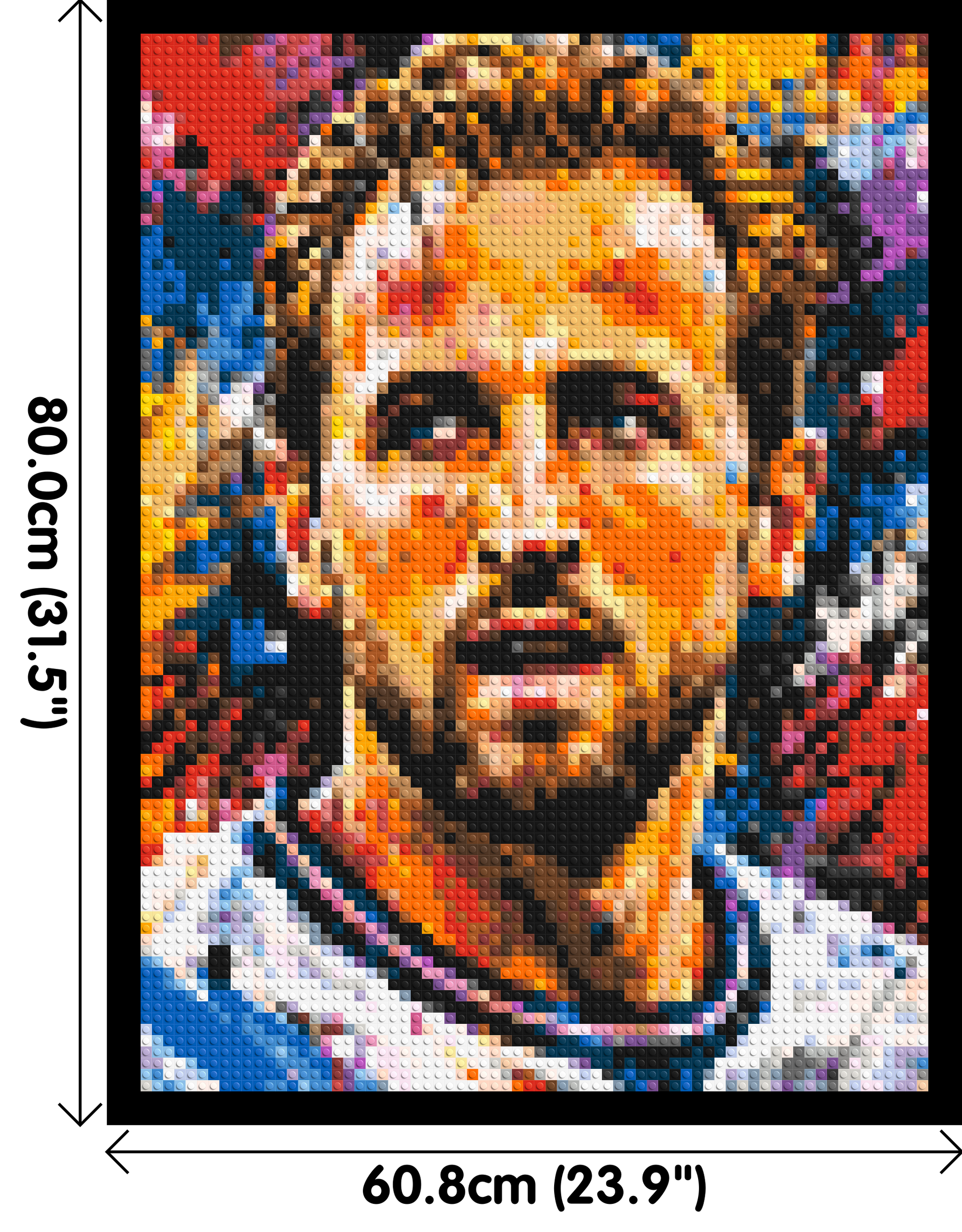 Harry Kane Urban Pop - Brick Art Mosaic Kit 3x4 dimensions with frame