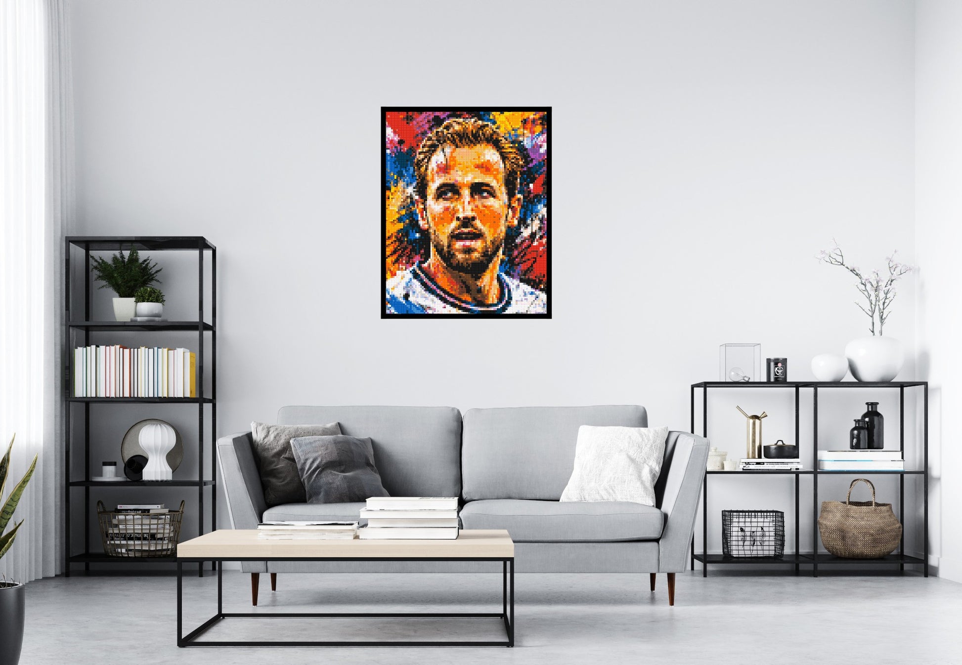 Harry Kane Urban Pop - Brick Art Mosaic Kit 4x5 scene with frame